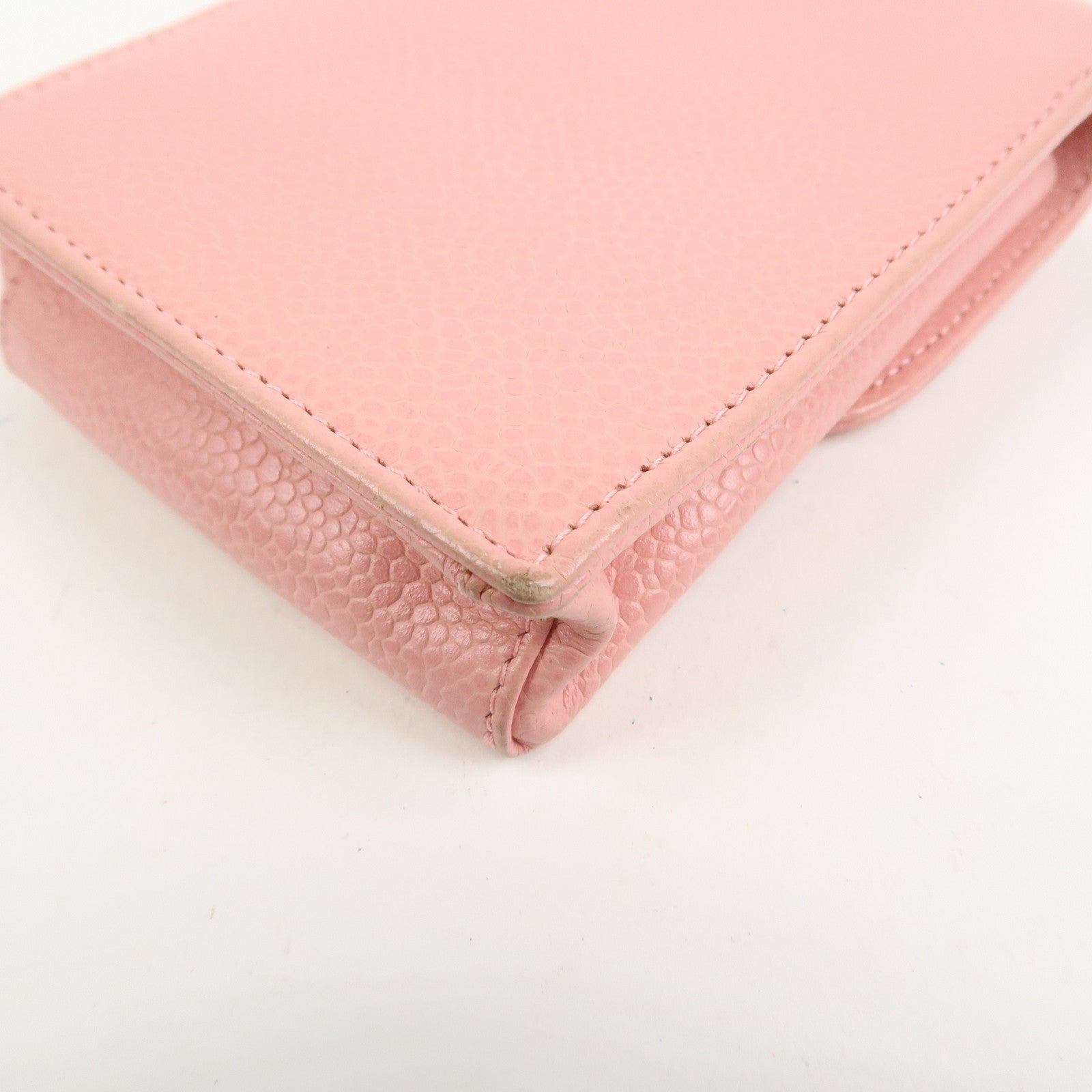 CHANEL COCO Mark Caviarskin Cigarette Case Pink