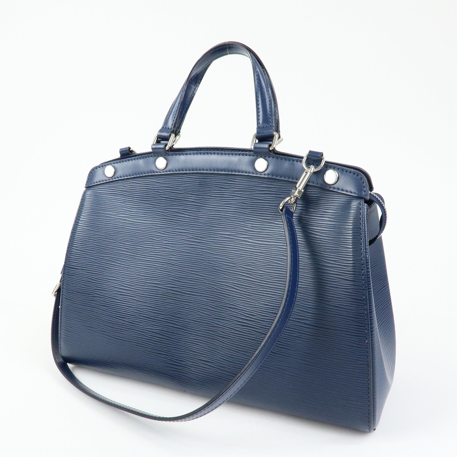 Louis Vuitton Epi Brea MM 2Way Bag Hand Bag Indigo M40821