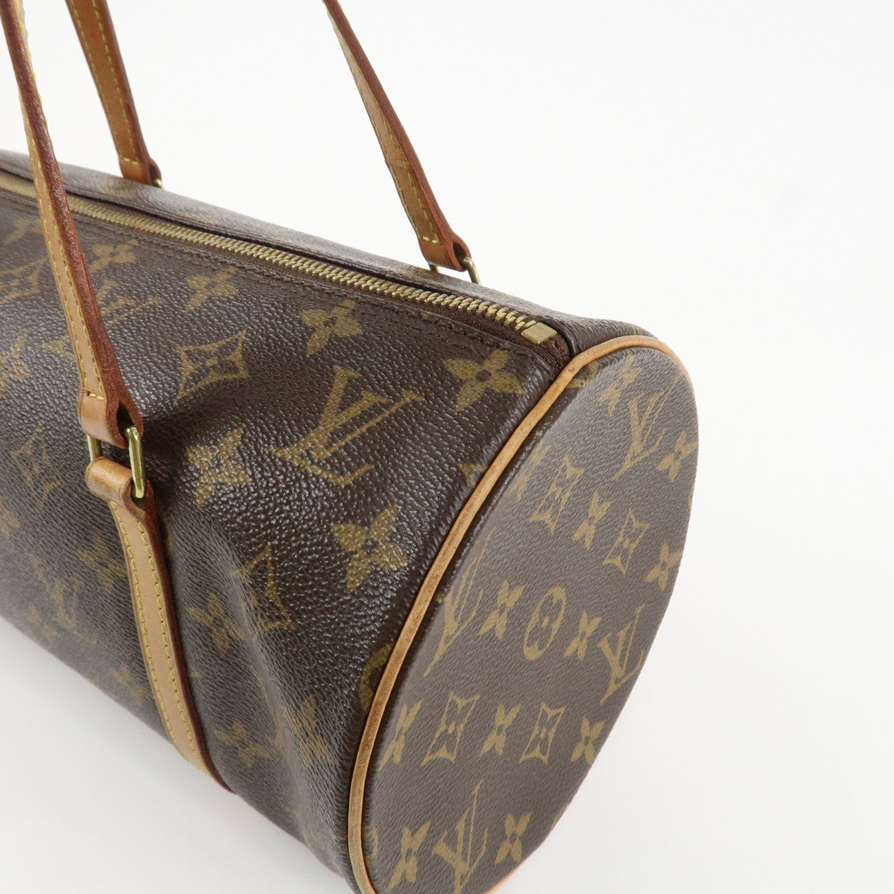 Louis Vuitton Monogram Papillon 30 Hand Bag New Style Brown M51385 Used
