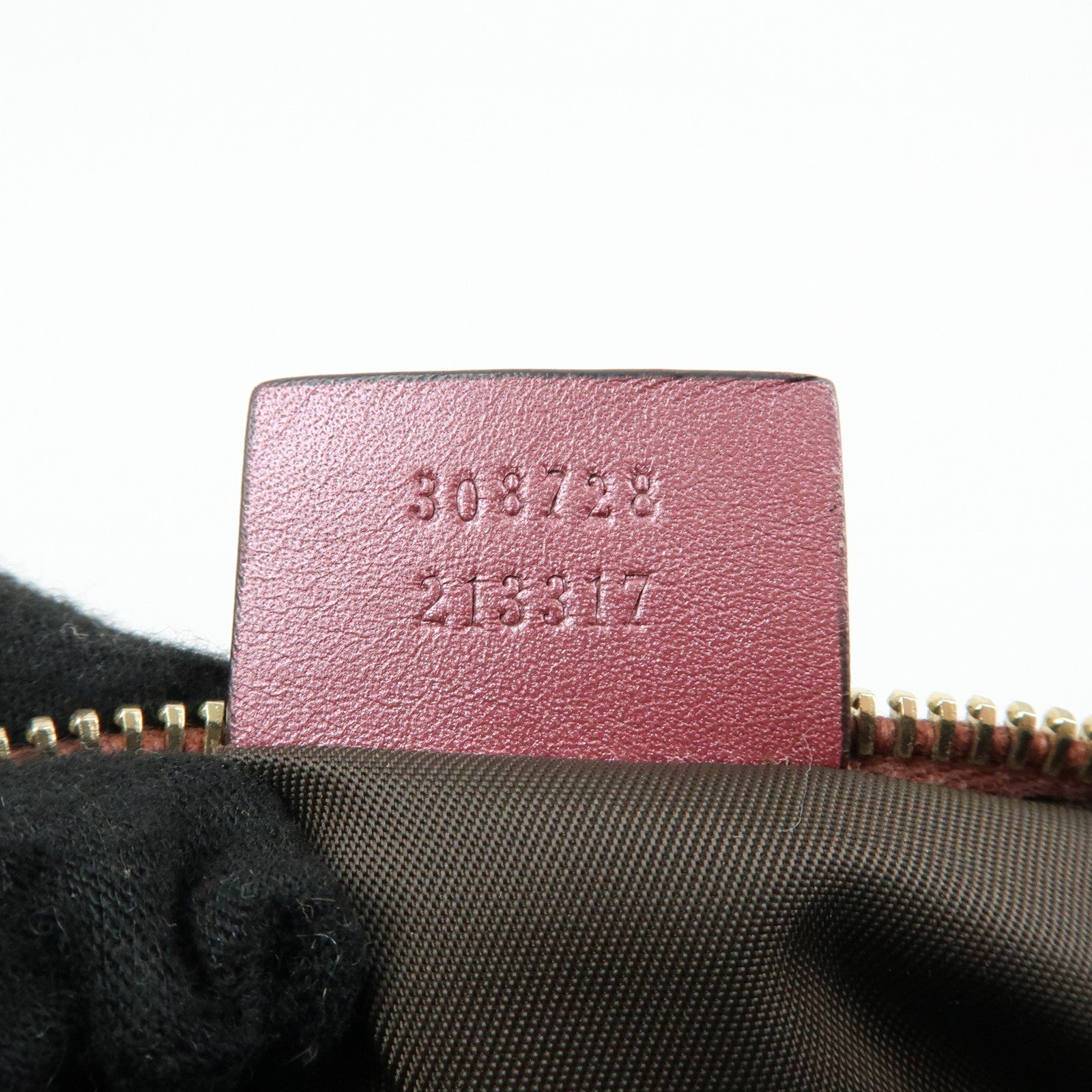 GUCCI Interlocking G Lovely Heart Cosmetic Pouch Beige Pink 308728