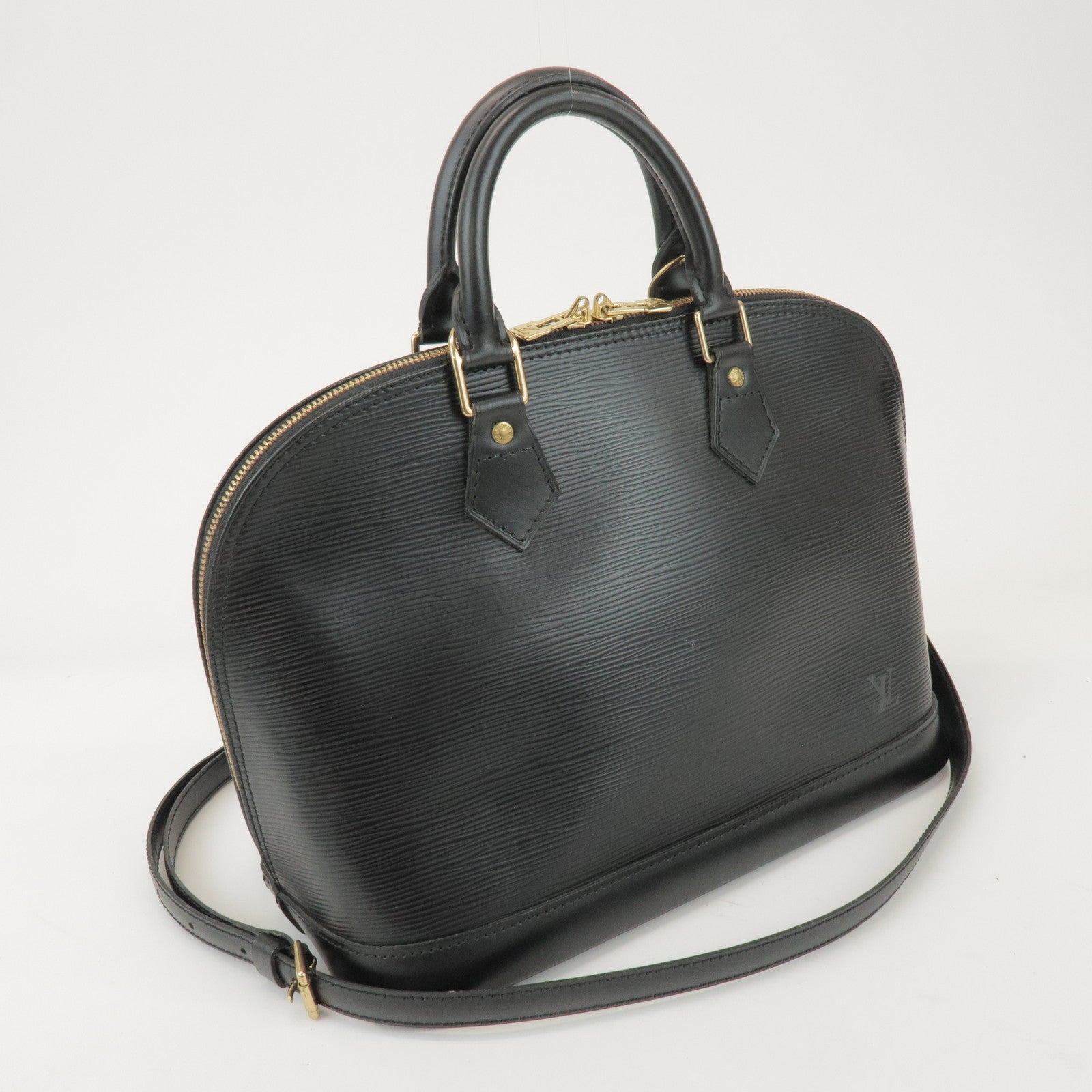Louis Vuitton Epi Alma 2Way Hand Bag Shoulder Bag Noir Black M52142