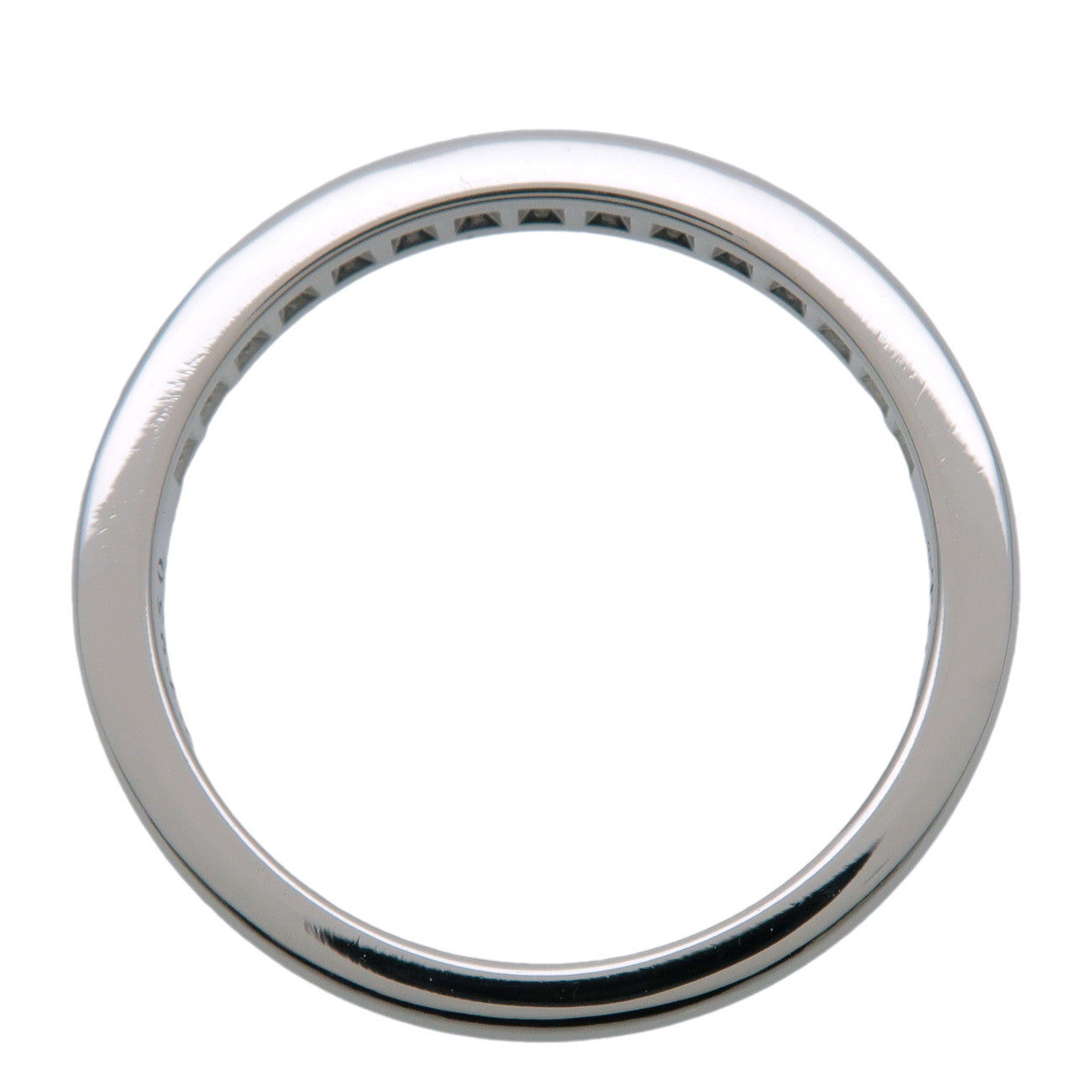 Tiffany & Co Half Circle Channel Setting Diamond Ring Platinum US4