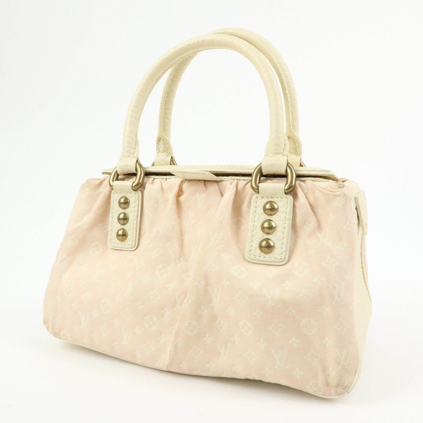 Louis Vuitton Monogram Mini Lin Trapes PM Hand Bag Rose M40062