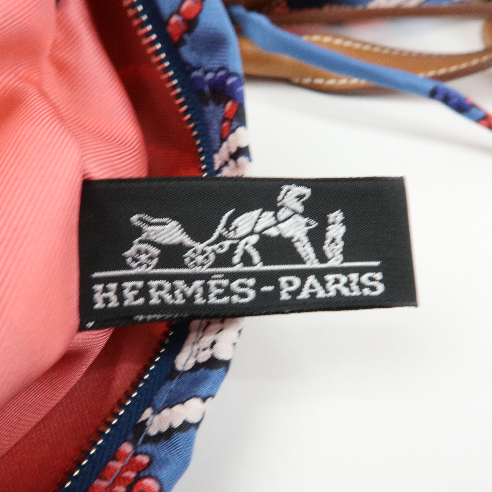 HERMS Silky City PM Silk Leather Shoulder Bag Kelly en Perles Blue