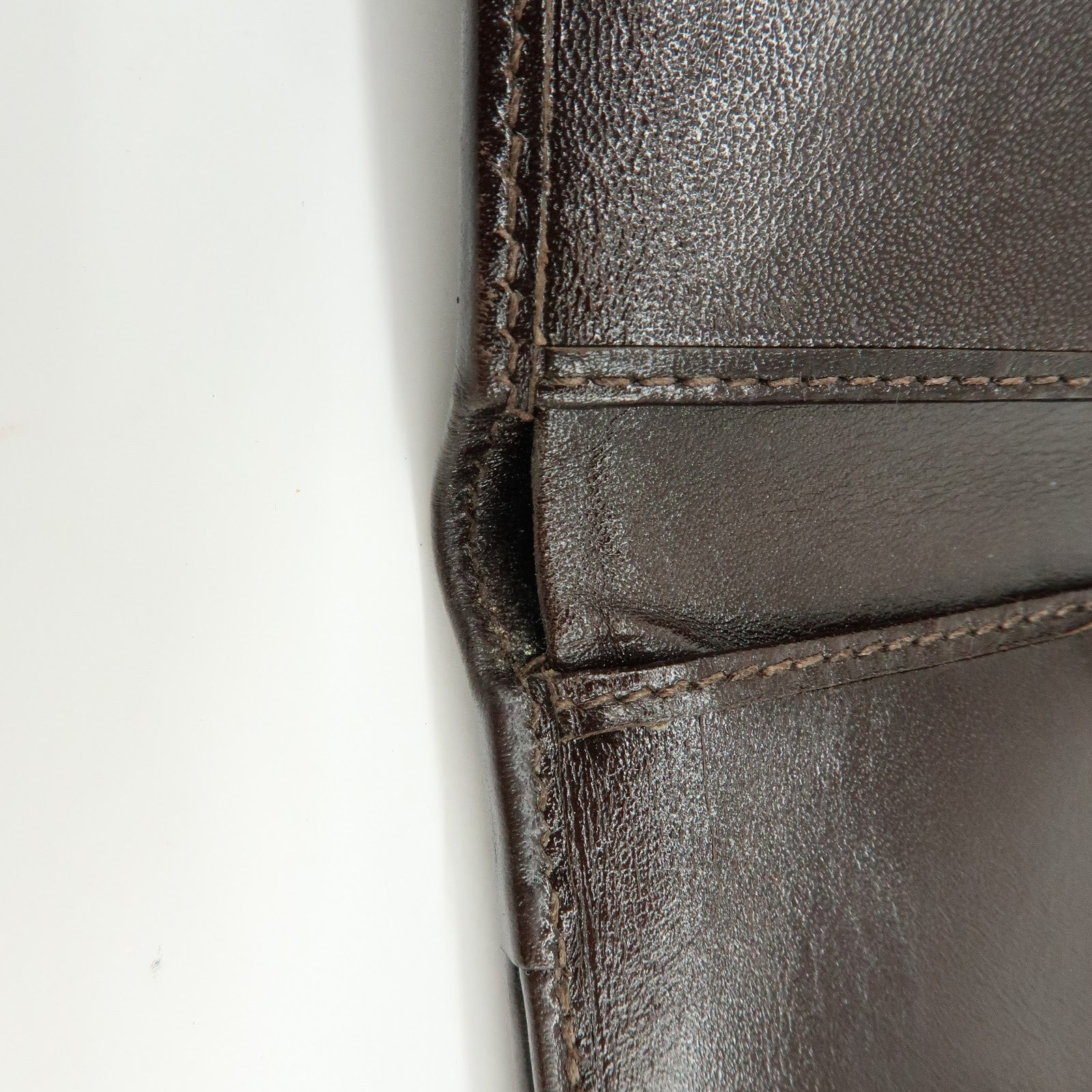 FENDI Zucca Canvas Leather Bi-fold Wallet Brown Black 01695