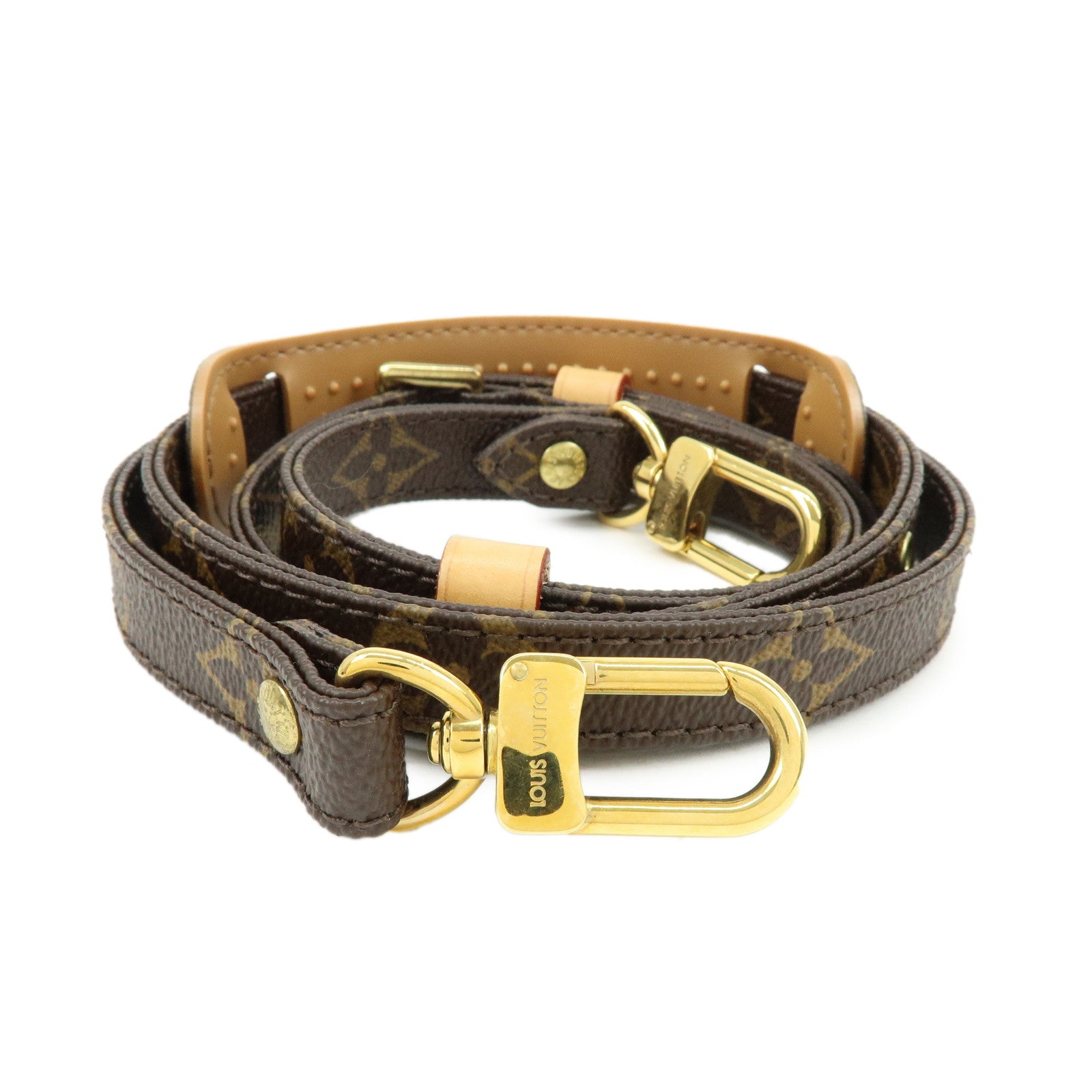 Louis Vuitton Monogram Adjustable Shoulder Strap Brown 120cm J52315