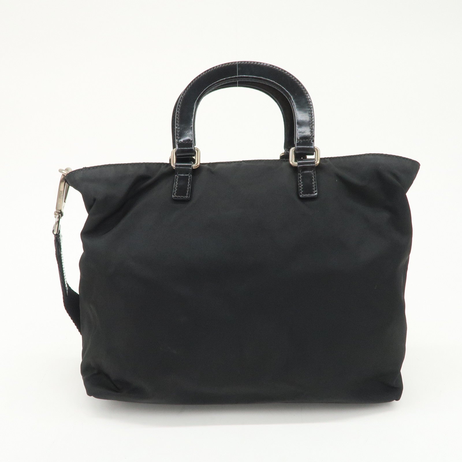 PRADA Nylon Leather 2Way Bag Hand Bag Shoulder Bag Black BR3228
