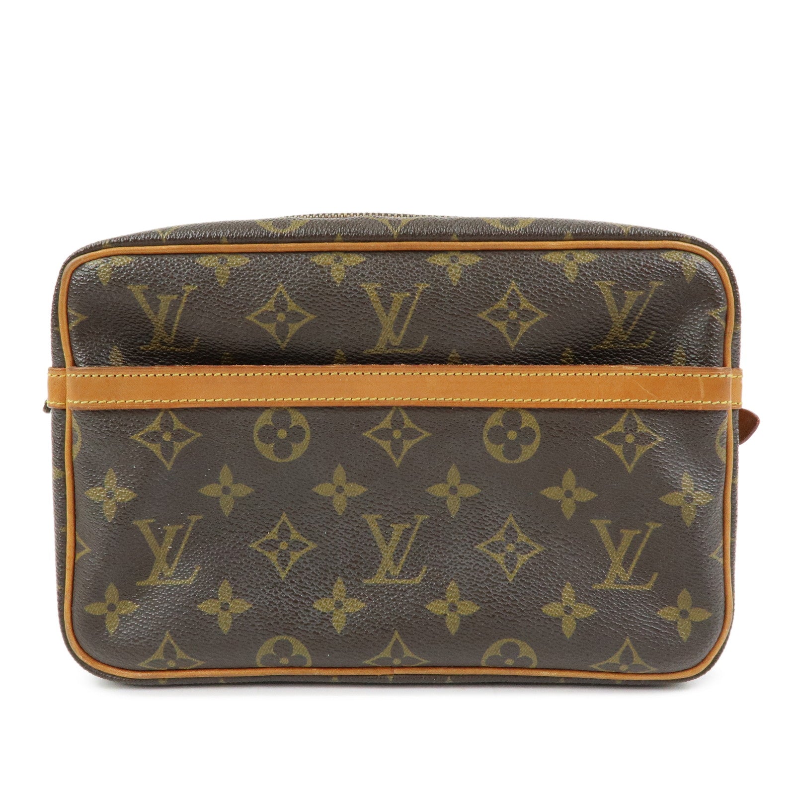 Louis Vuitton Monogram Compiegne 23 Pouch Clutch Bag Brown M51847