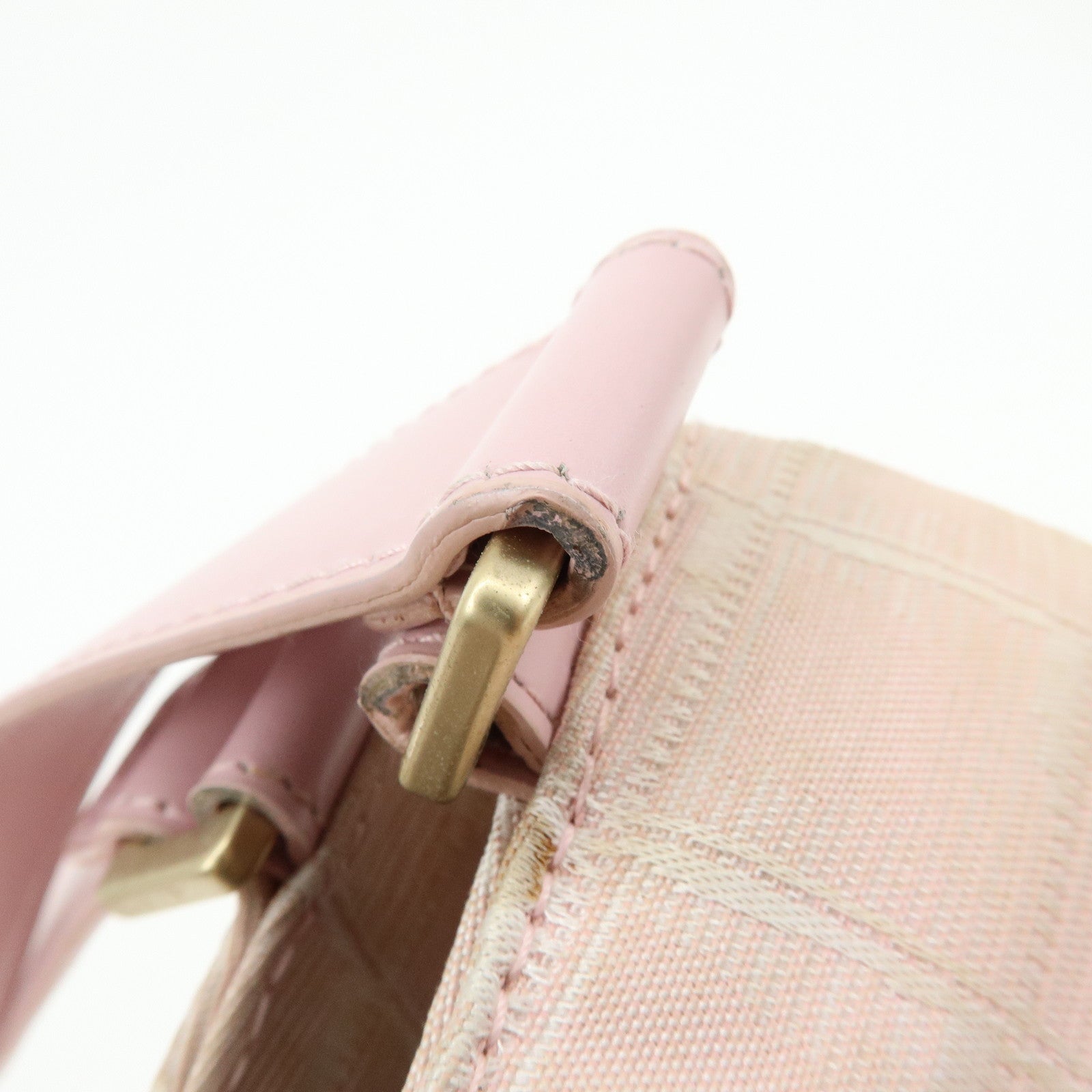 CHANEL New Travel Line Nylon Jacquard Leather Tote Bag Pink