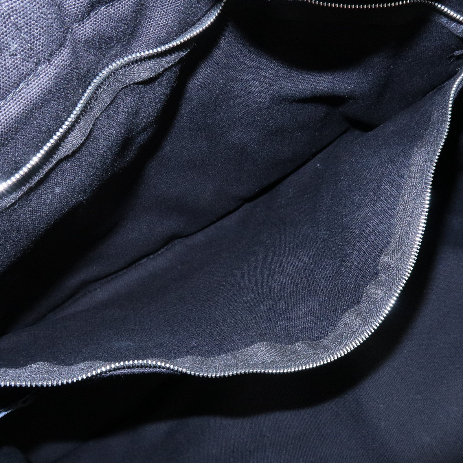 HERMES Fourre Tout MM Canvas Tote Bag Hand Bag Black