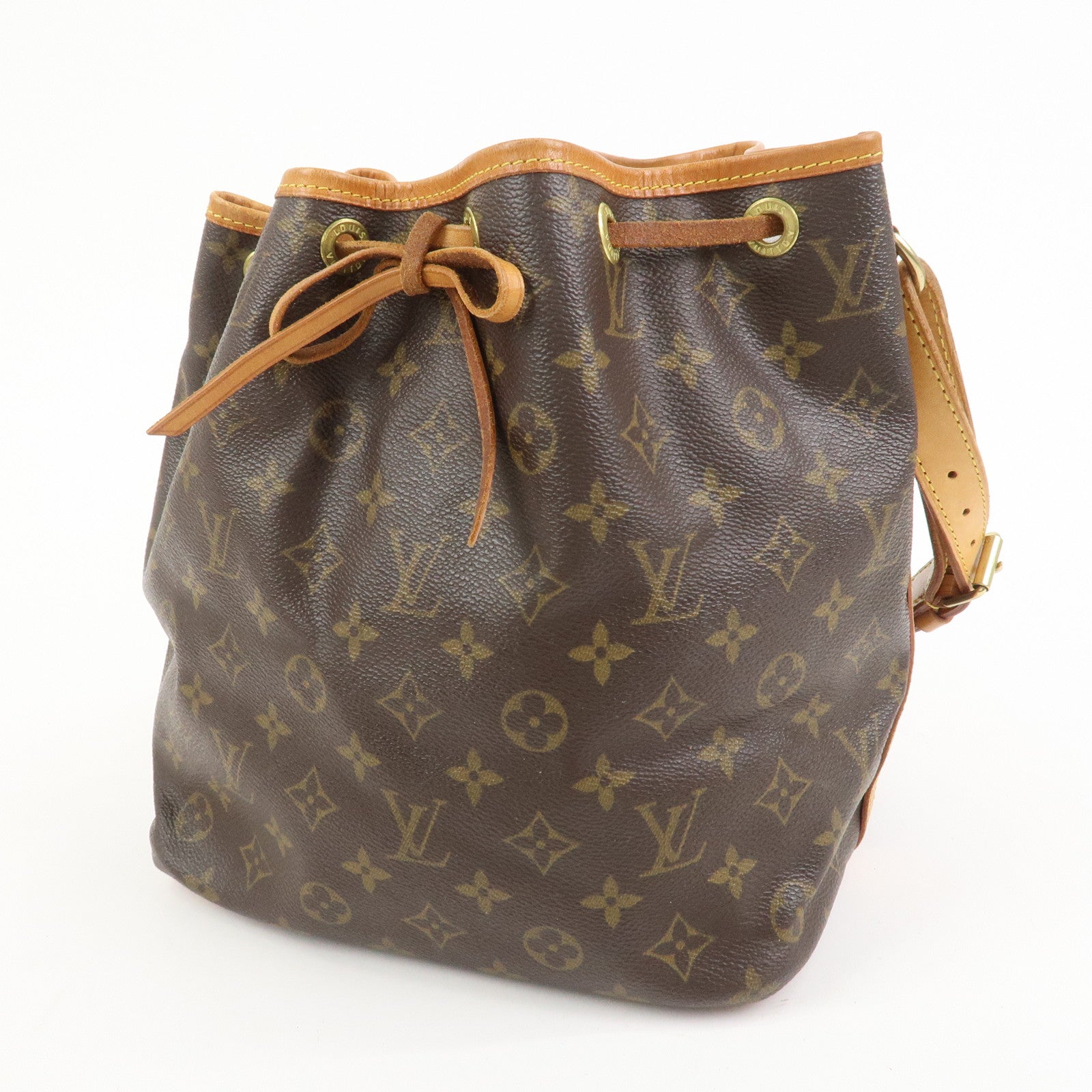 Louis Vuitton Monogram Petit Noe Shoulder Bag Brown M42226