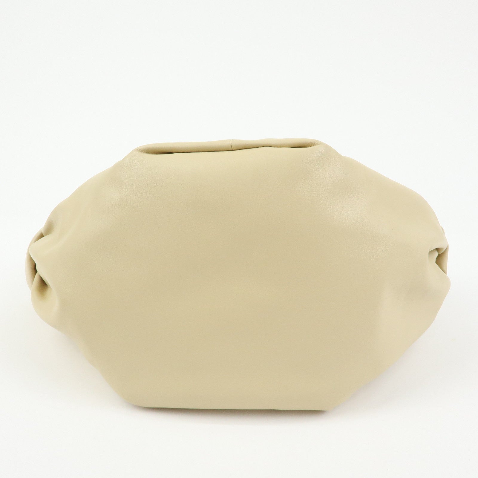 BOTTEGA VENETA Double Knot Lamb Skin Hand Bag Beige 629635
