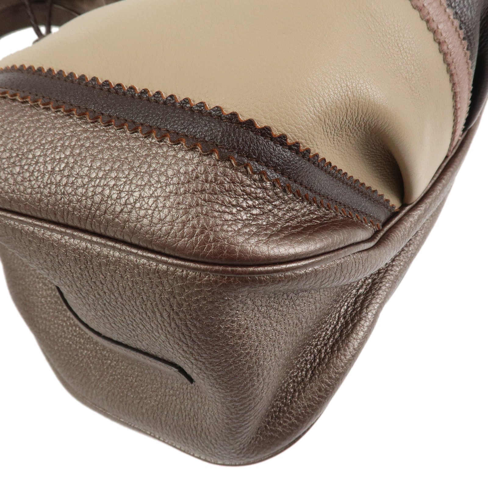 LOEWE Tassel Panel 2Way Bag Hand Bag Initial Y.O Stamped Brown