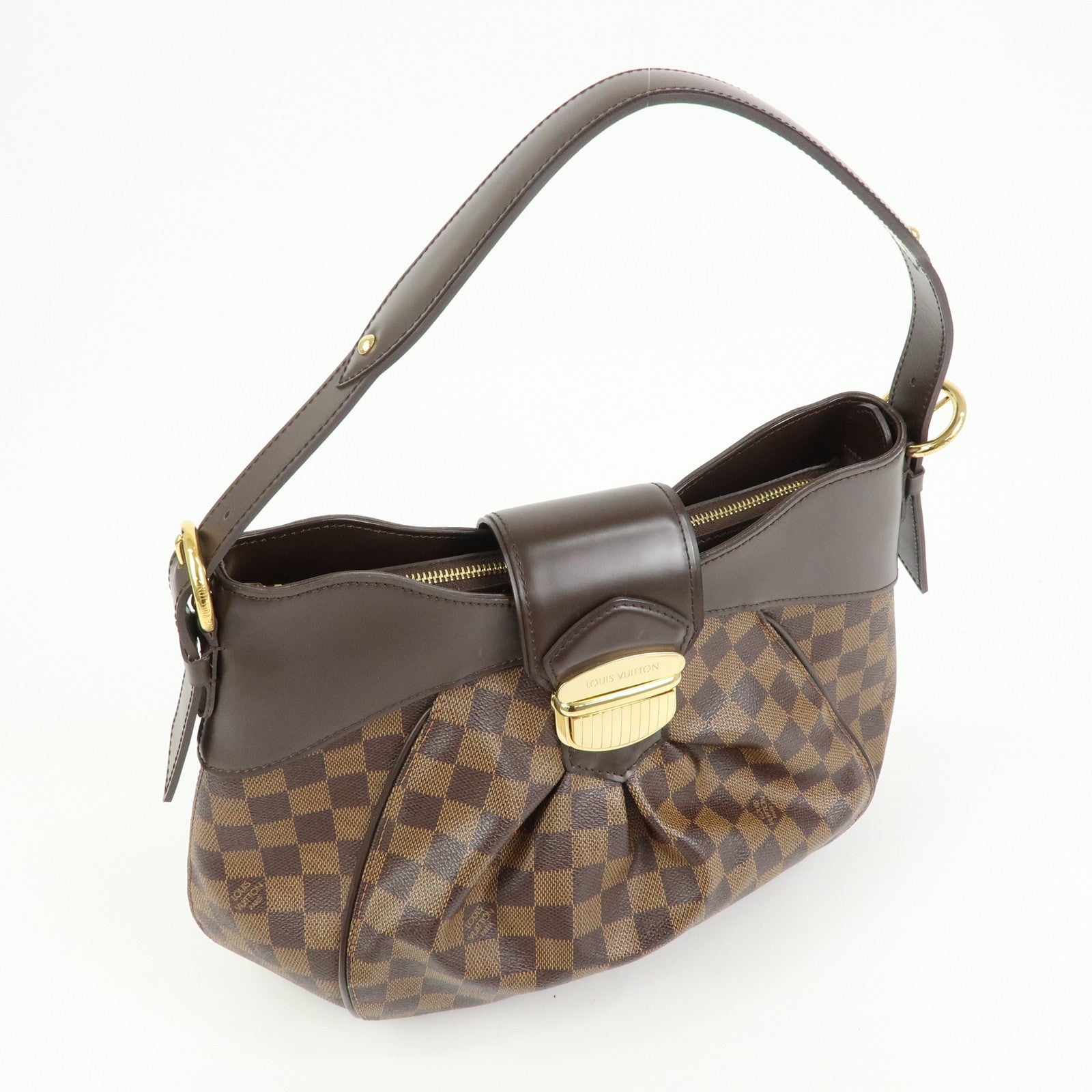 Louis Vuitton Damier Ebene Sistina GM Shoulder Bag Brown N41540