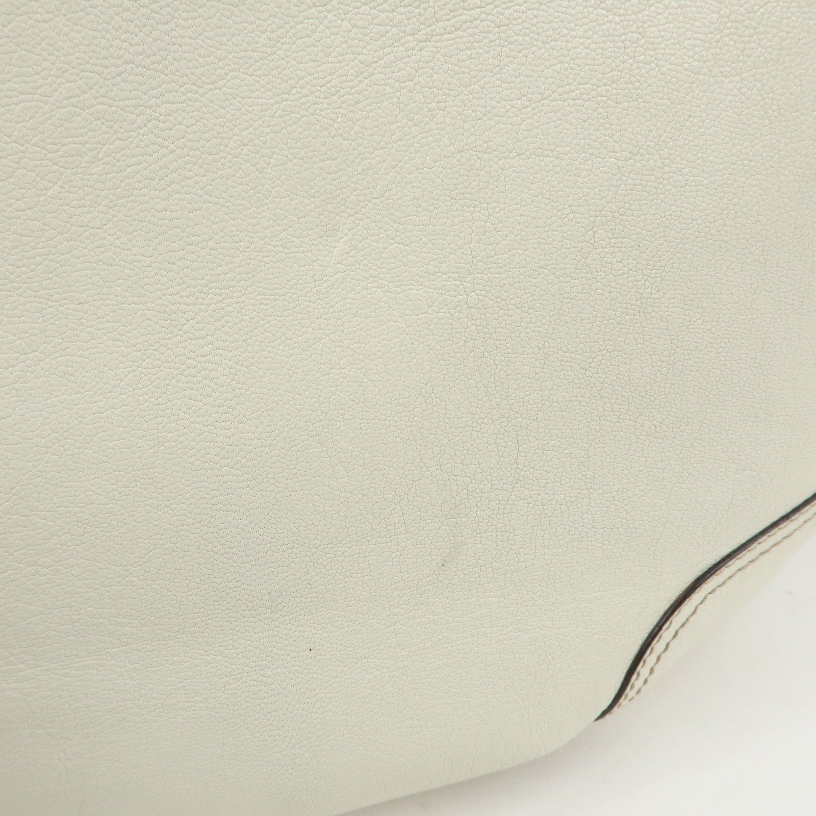 GUCCI Sherry Princy Leather Shoulder Bag Hand Bag White 162882
