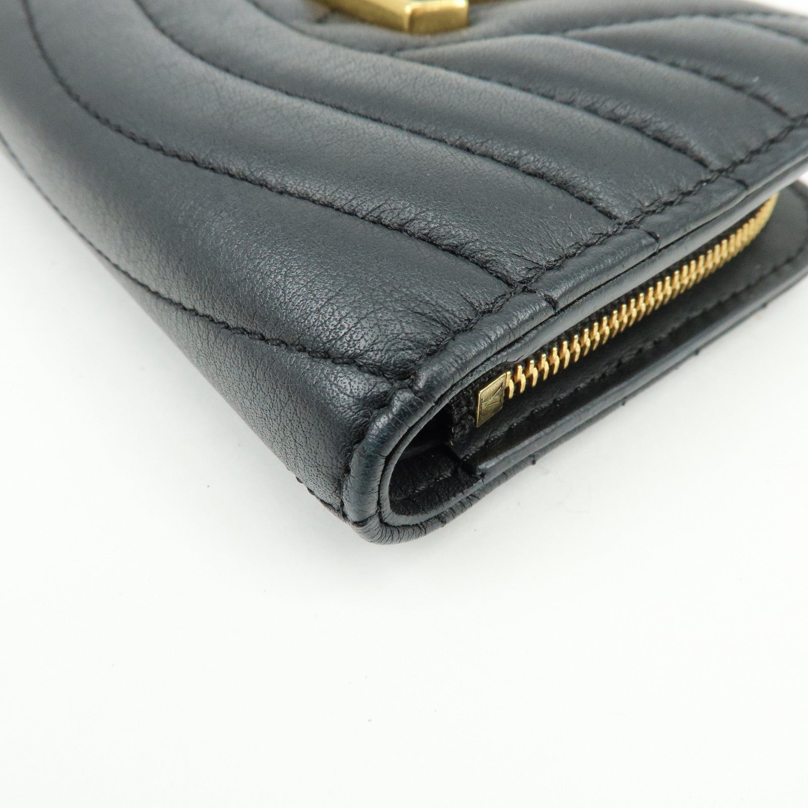 Louis Vuitton New Wave Leather Zippy Compact Wallet Noir M63789