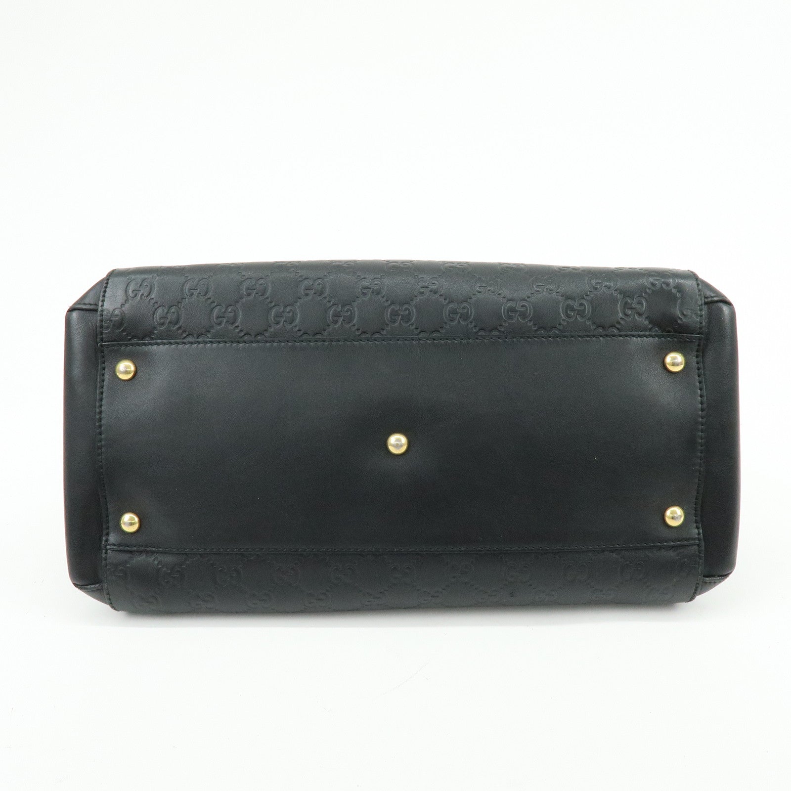 GUCCI Guccissima Leather 2Way Bag Hand Shoulder Bag Black 453704