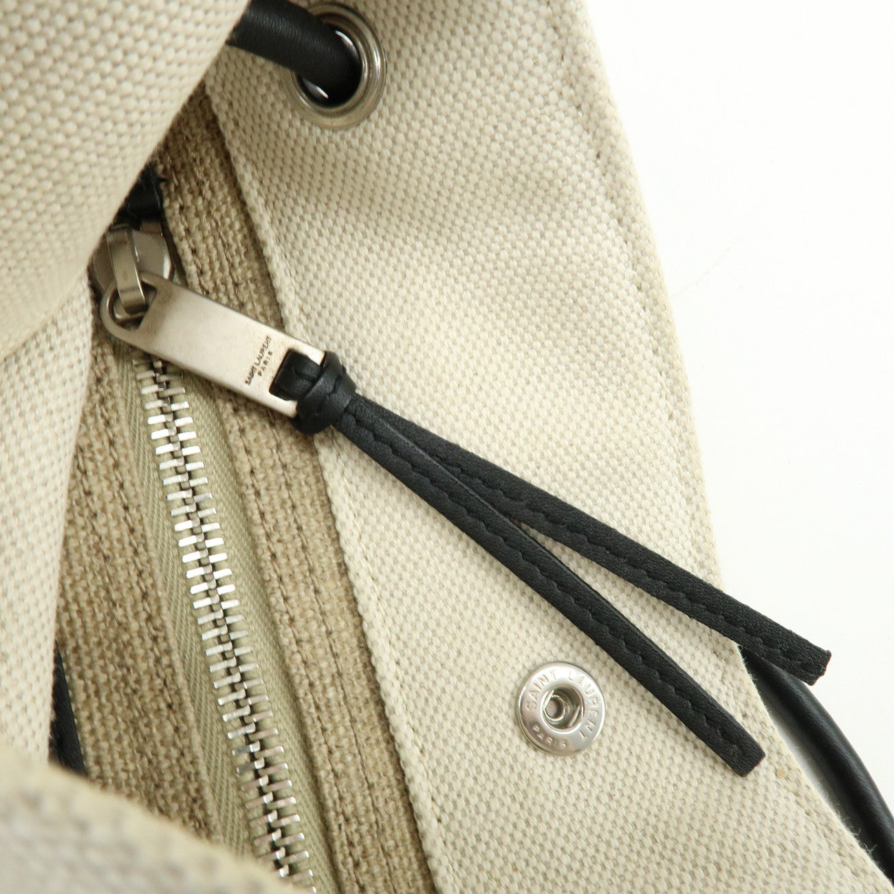 SAINT LAURENT PARIS Canvas Leather Shoulder Crossbody Bag 710272