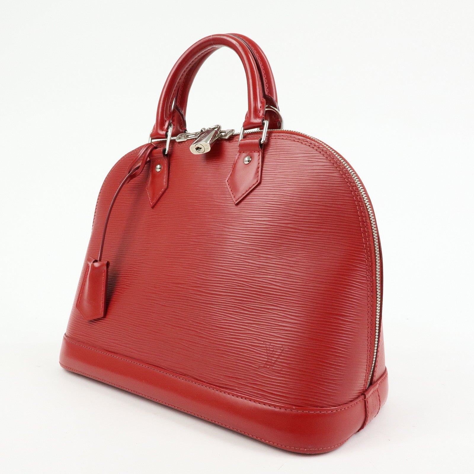 Louis Vuitton Epi Alma PM Leather Hand Bag Carmine Red M4058E