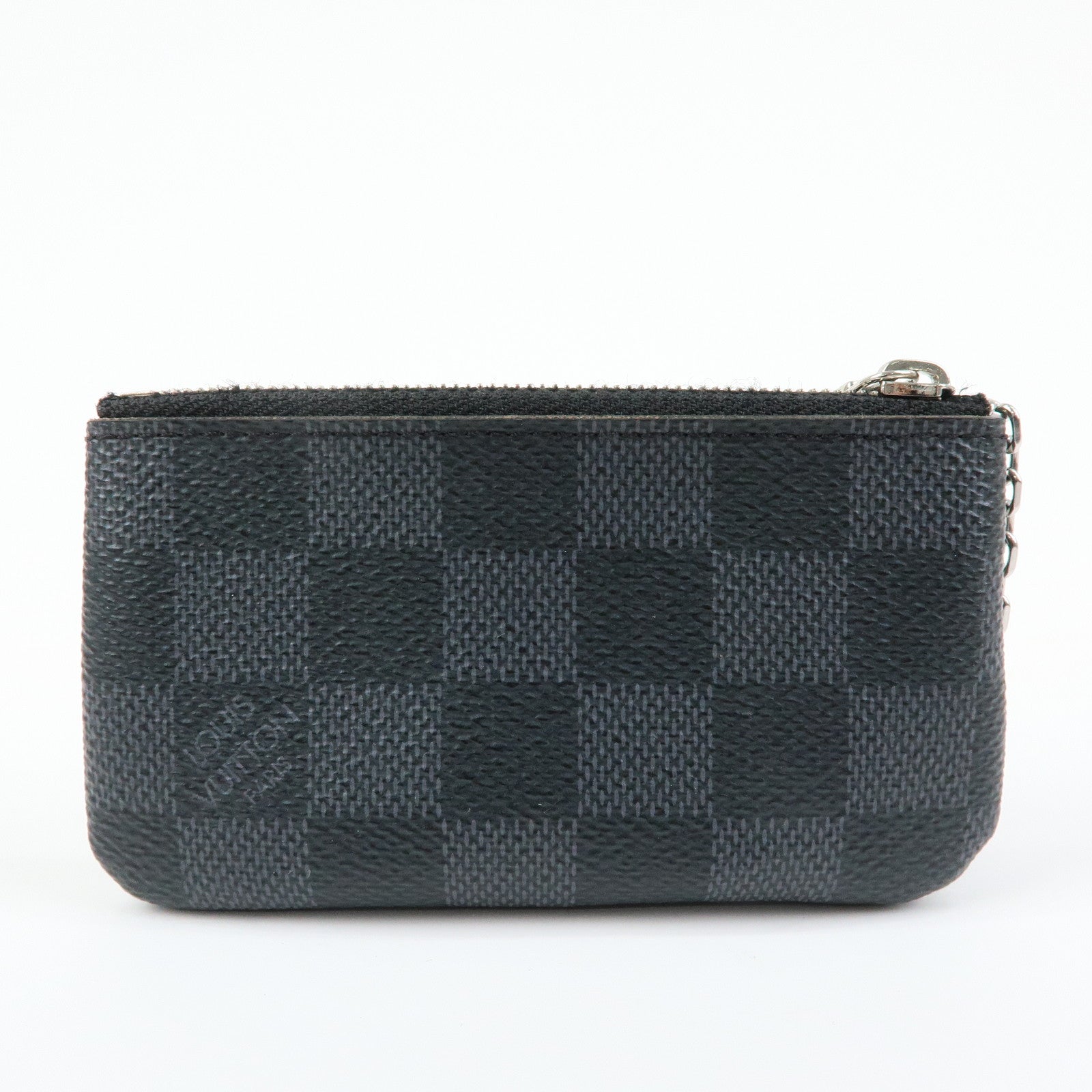 Louis Vuitton Damier Graphite Pochette Cles Coin Case Black N60155