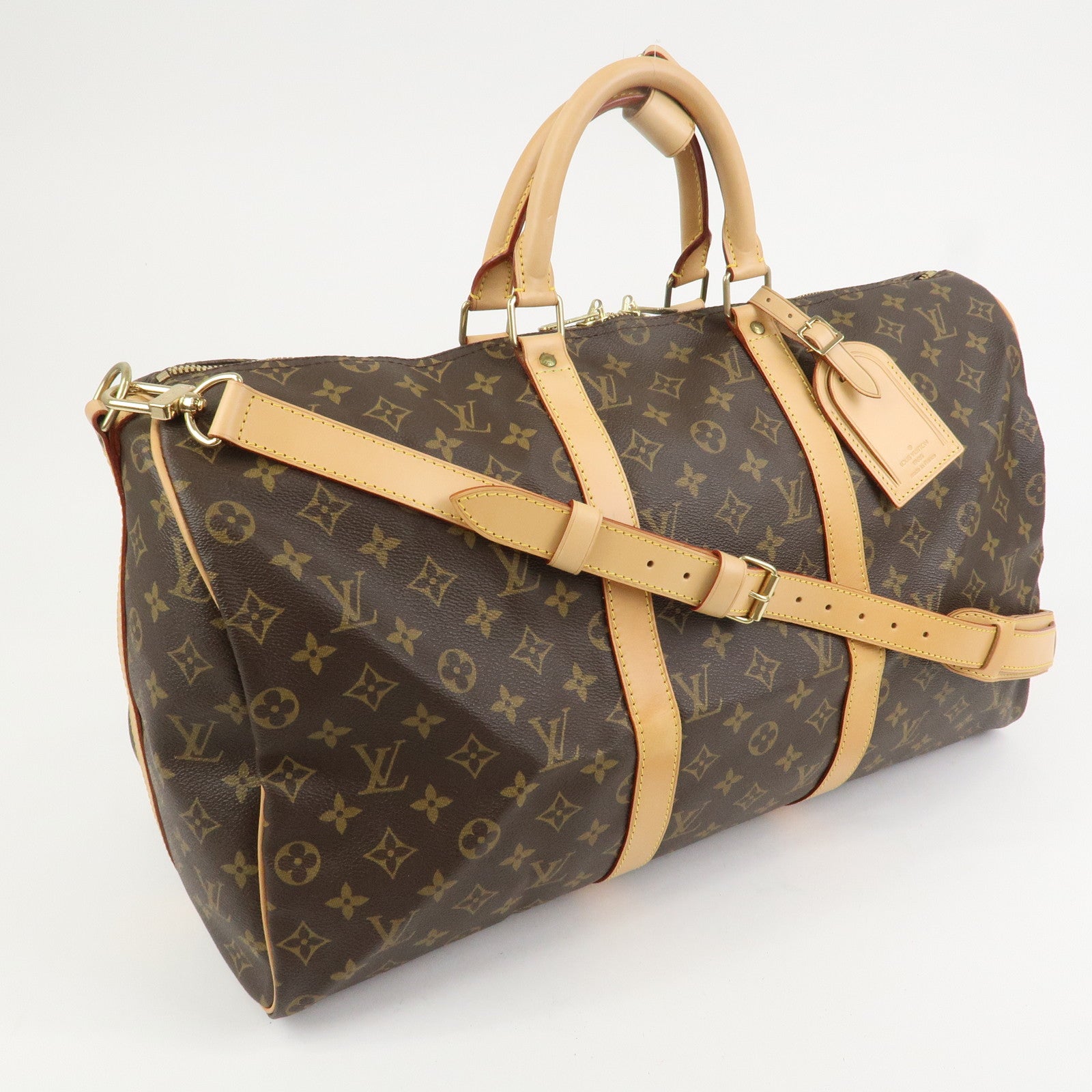 Louis Vuitton Monogram Keep All 50 Bandouliere Boston Bag M41416