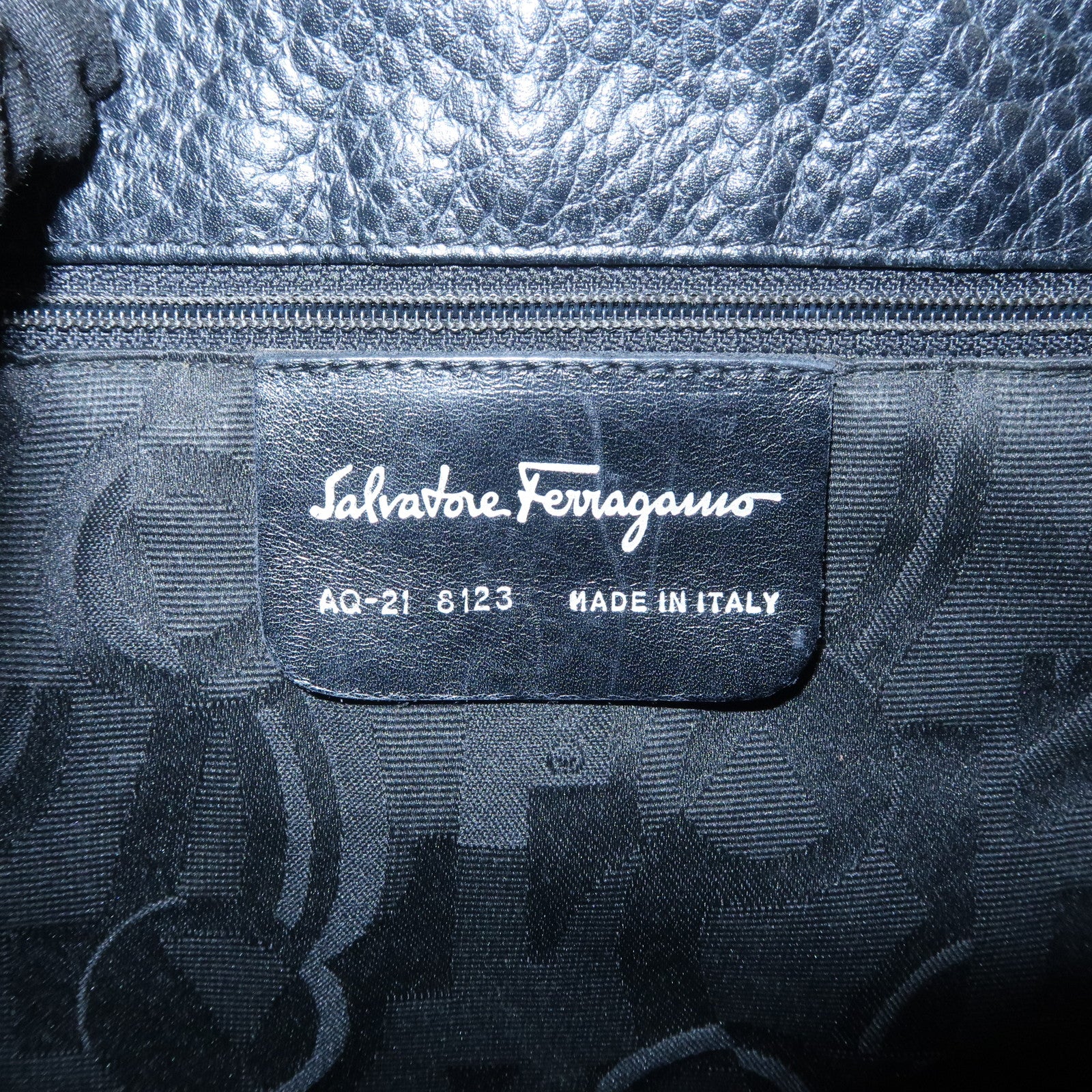 Ferragamo Gancini Shoulder Bag Hand Bag Black