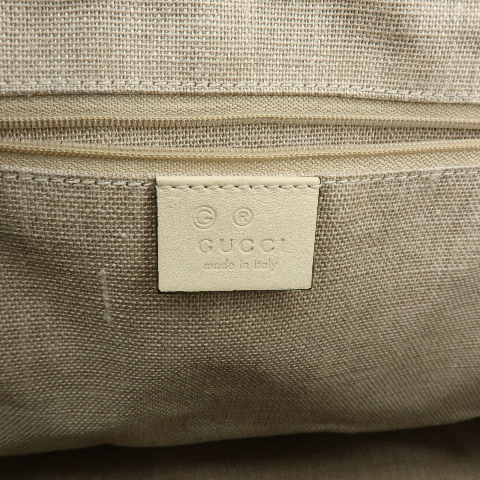 GUCCI Microguccissima Leather 2Way Bag Hand Bag Ivory 449663