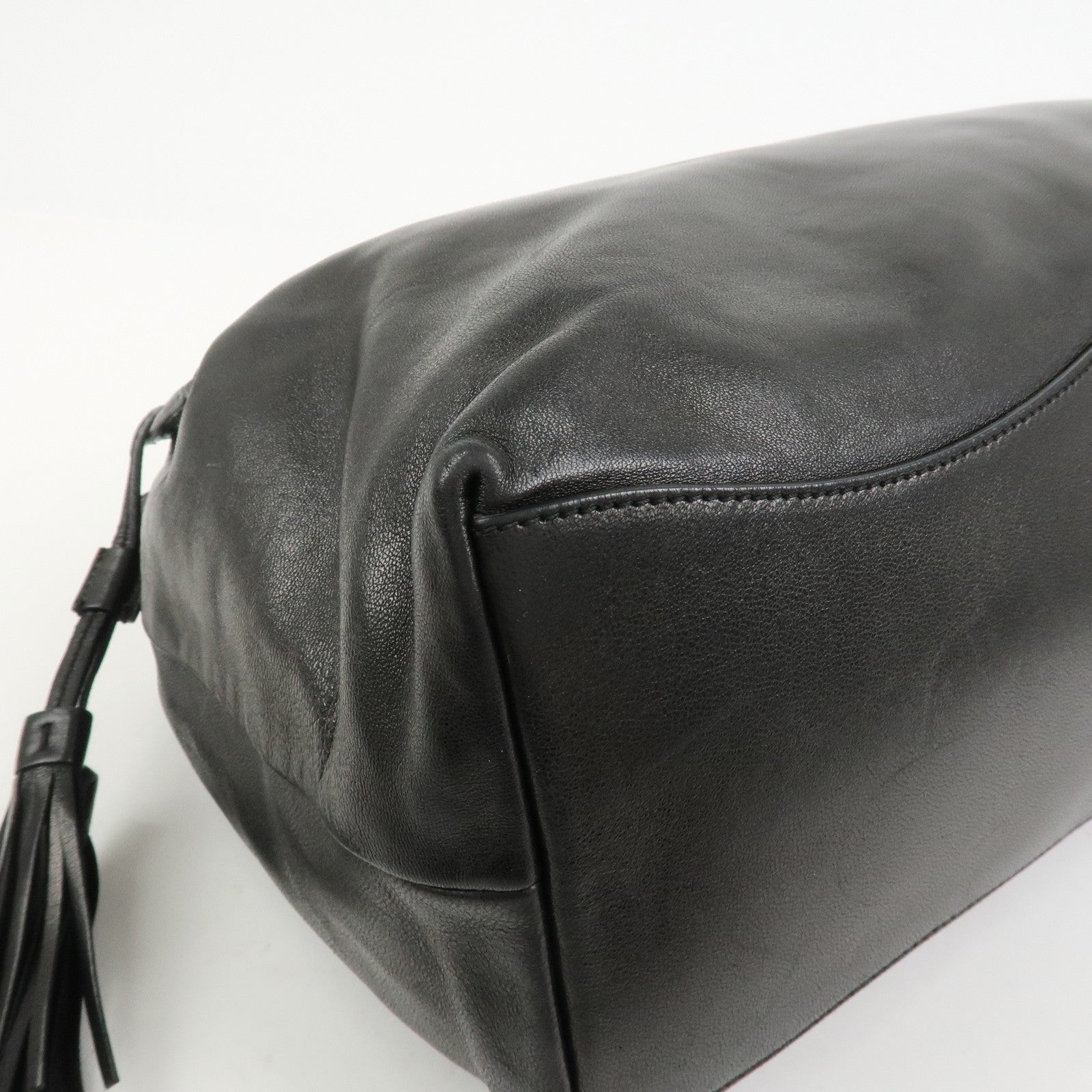PRADA Logo Nappa Leather 2Way Bag Hand Bag Shoulder Bag Black
