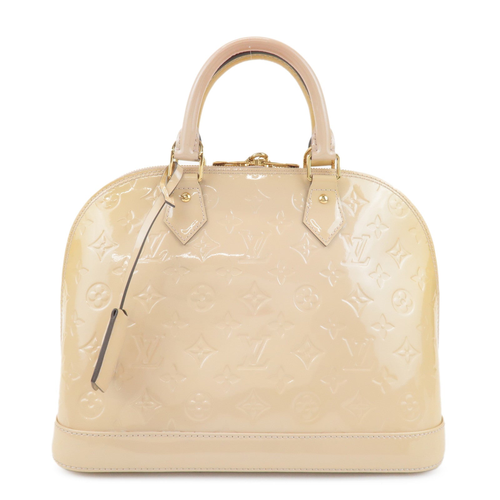 Louis Vuitton Monogram Vernis Leather Alma PM Hand Bag Dune M90170 Used