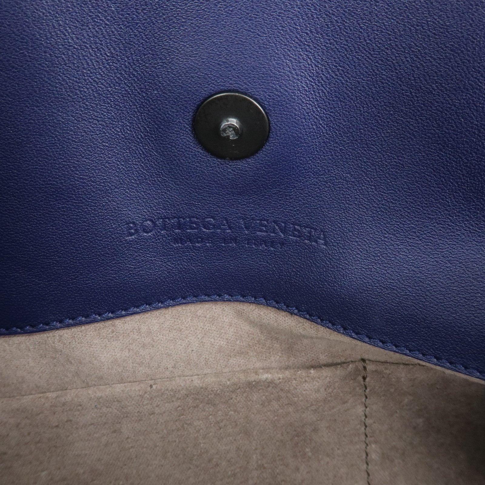 BOTTEGA VENETA Intrecciato Leather Shoulder Bag Tote Bag Blue