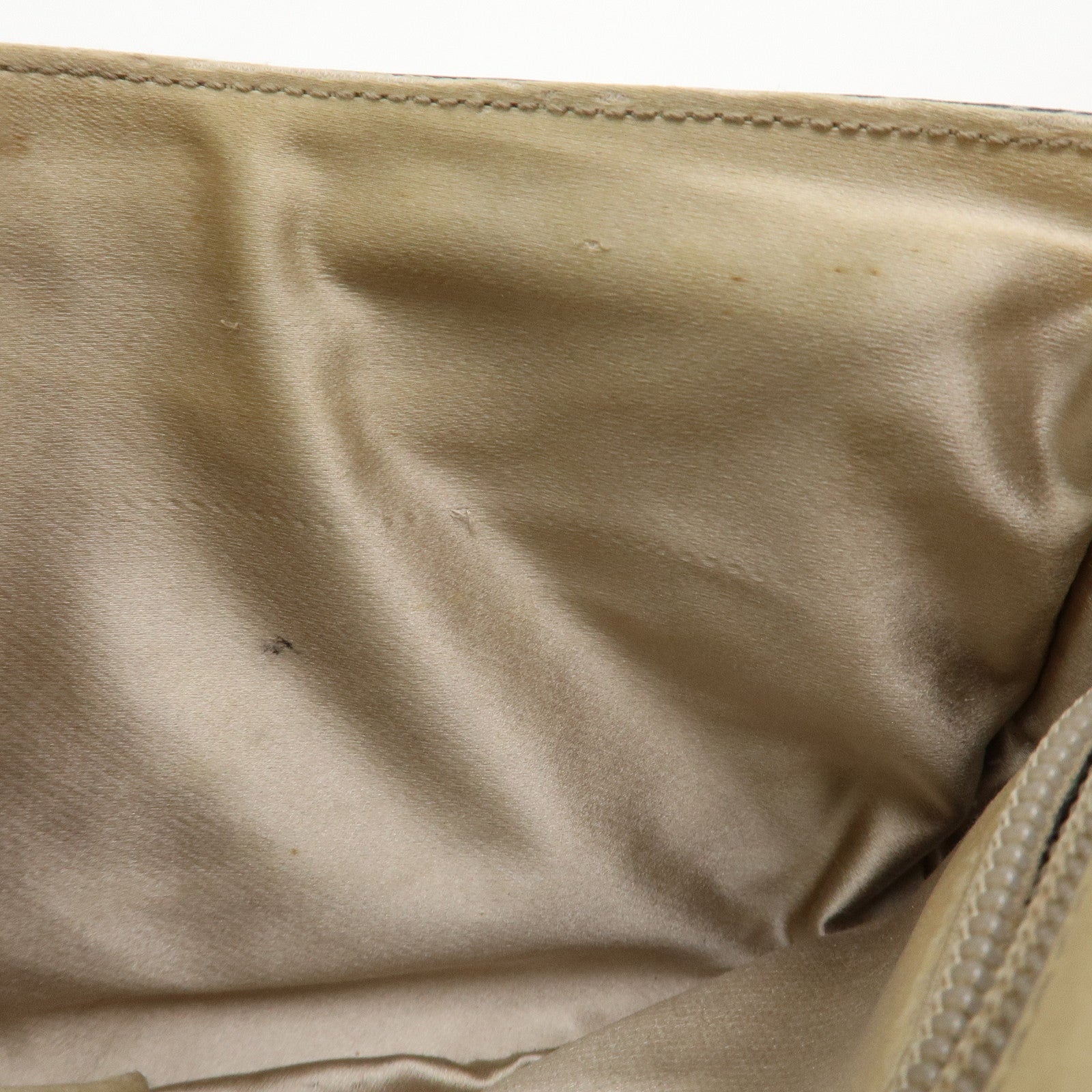 PRADA Logo Leather Shoulder Bag Hand Bag Ivory