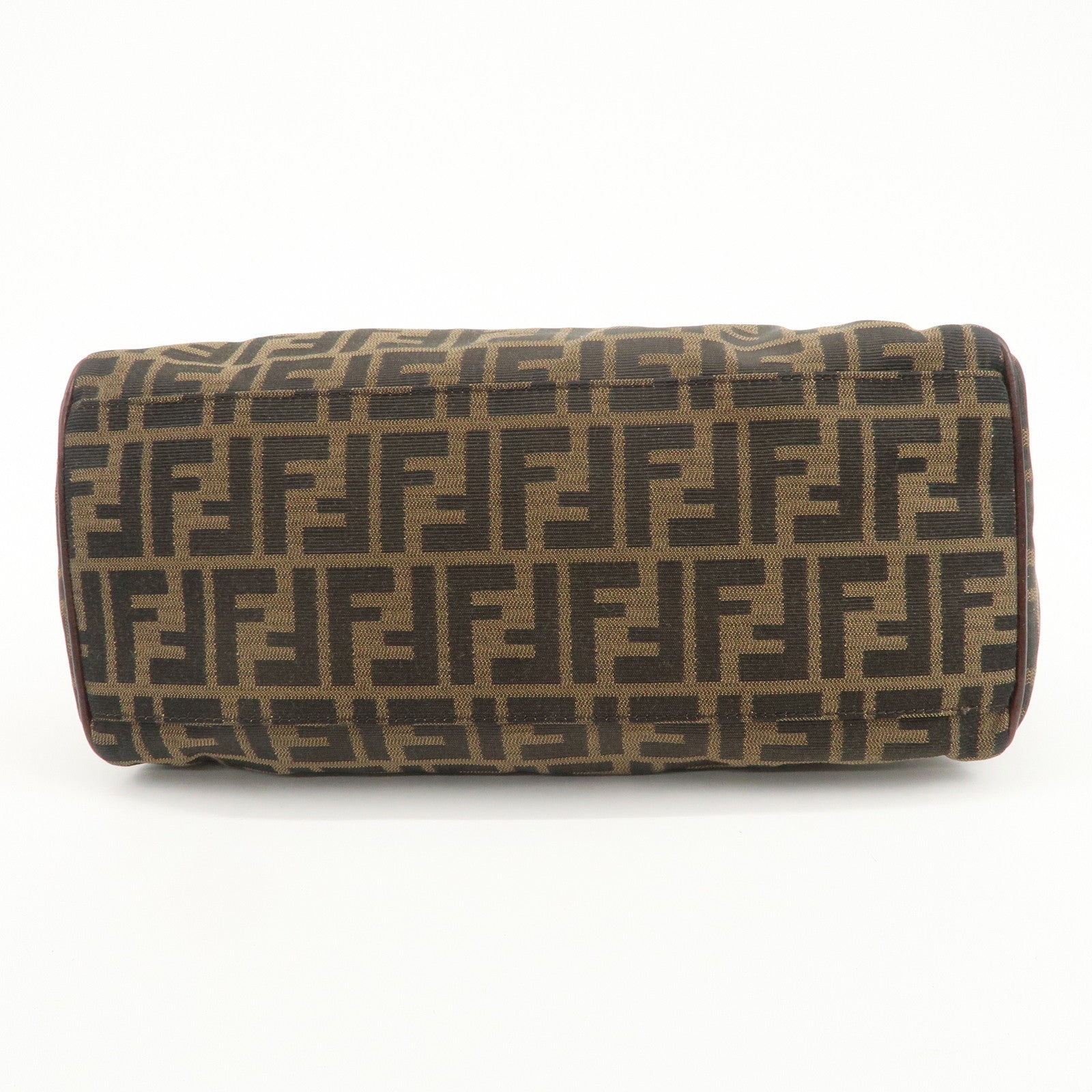 FENDI Ethnico Zucca Canvas Leather Tote Bag Shoulder Bag 8BN157