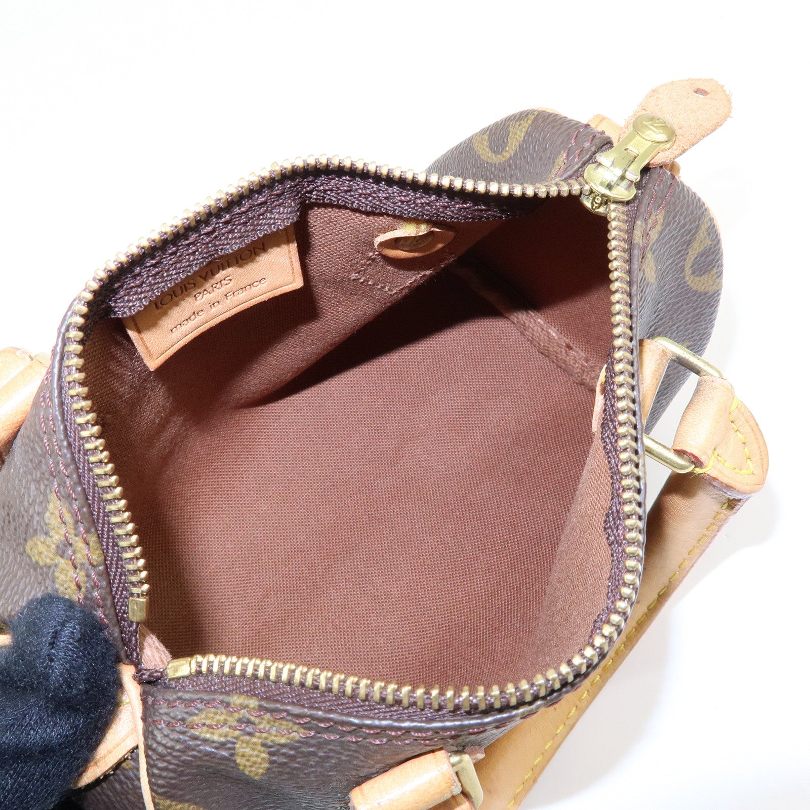 Louis Vuitton Monogram Mini Speedy Hand Shoulder Bag Brown M41534