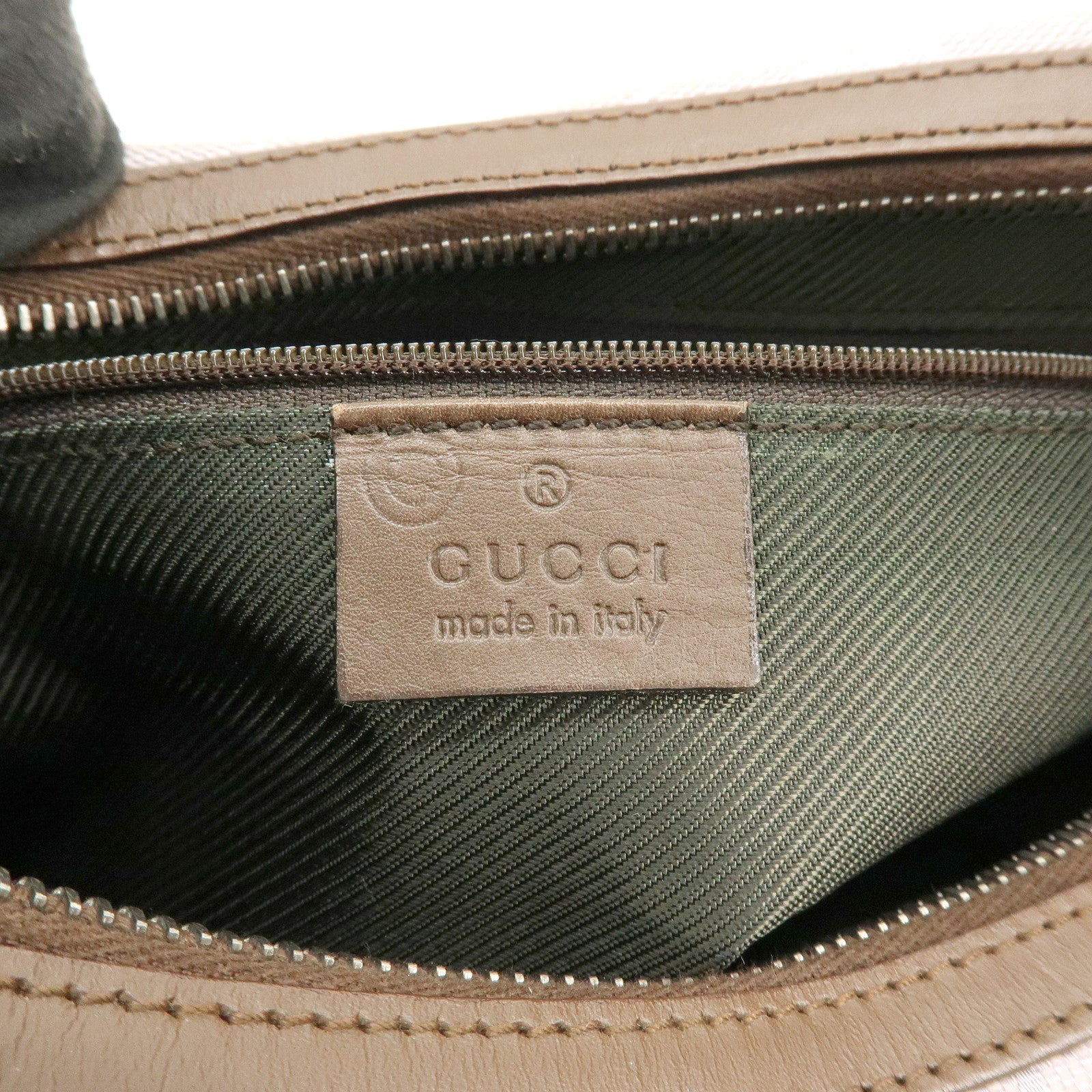 GUCCI GG Canvas Leather Shoulder Bag Hand Bag Purple Brown 01233