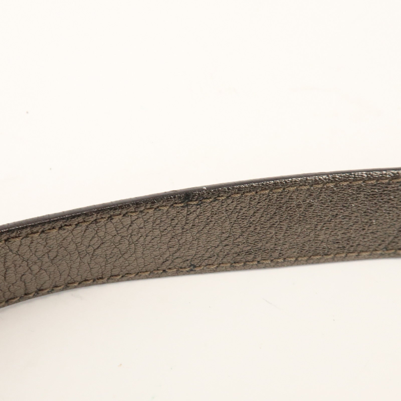 Ferragamo Gancini Leather Shoulder Bag Hand Bag Bronze