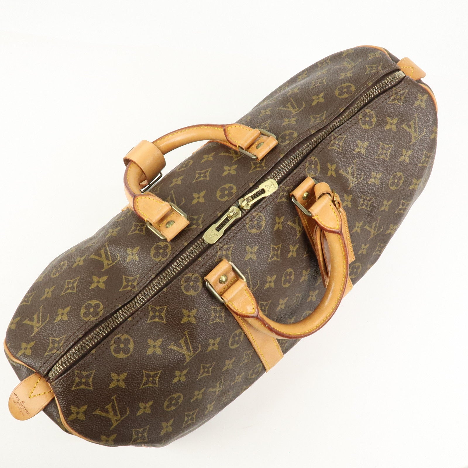 Louis Vuitton Monogram Keep All 45 Boston Bag Brown M41428