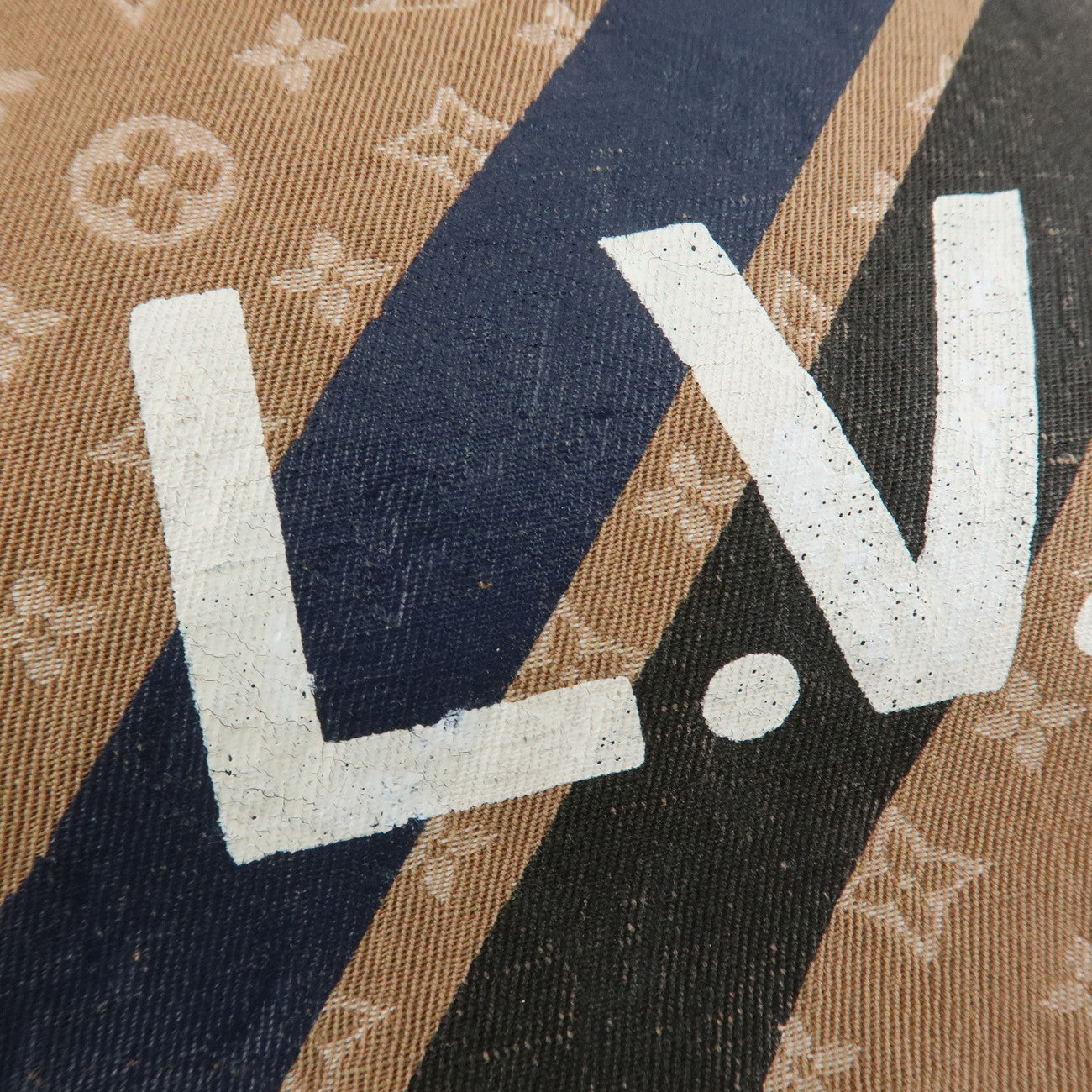 Louis Vuitton Monogram Mini Initial Aman Camel White M40020 Used