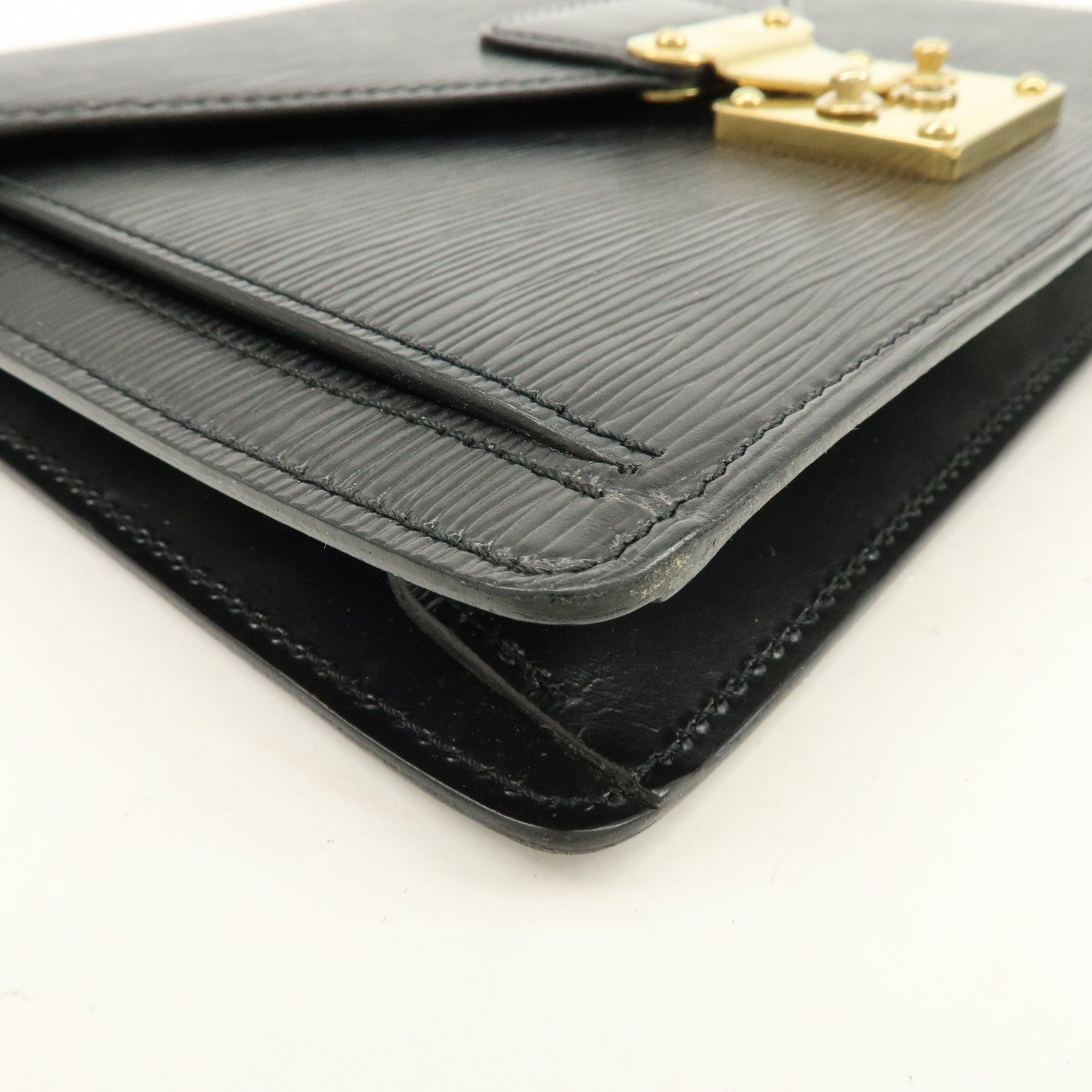 Louis Vuitton Epi Sellier Dragonne Clutch Bag Noir Black M52612