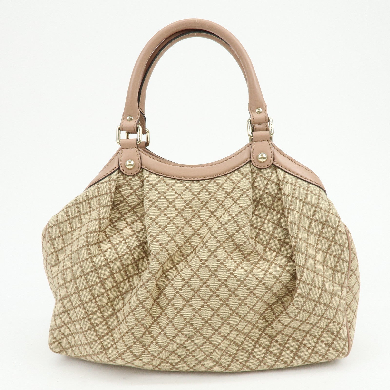 GUCCI Sukey GG Canvas Leather Tote Bag Hand Bag 211944 Authentic Used F/S