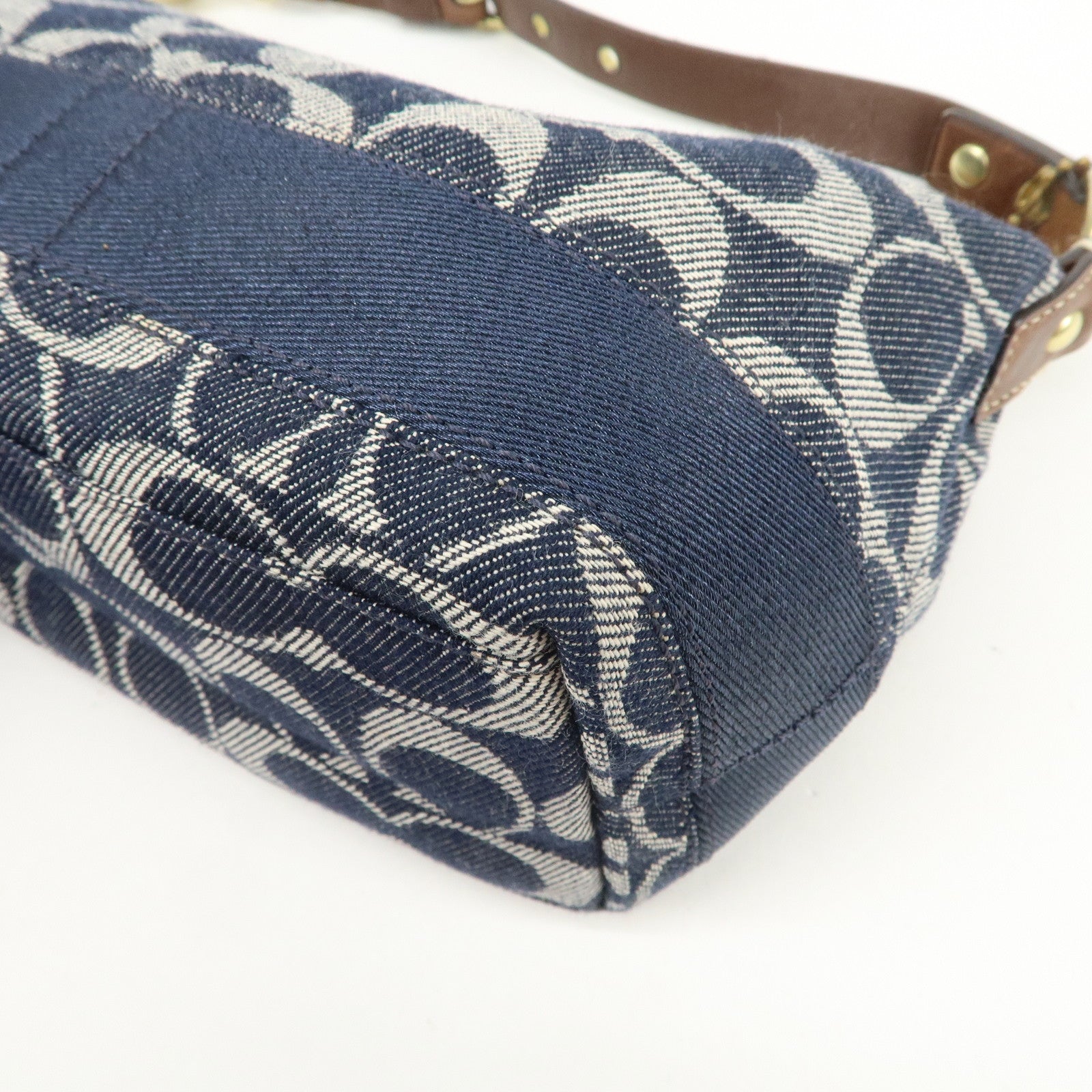 COACH Set of 3 Shoulder Bag Hand Bag Blue Brown