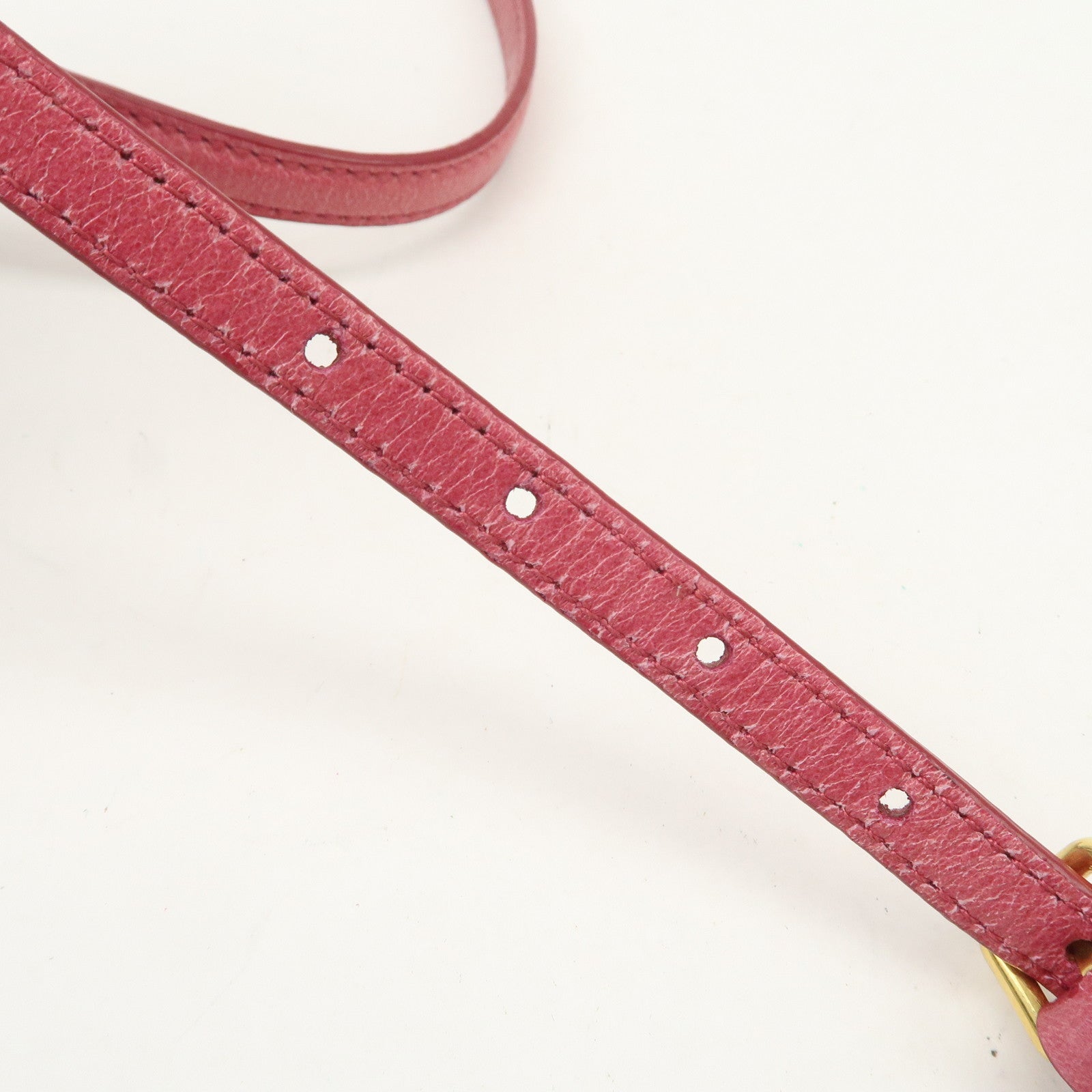 MIUMIU  Leather 2Way Shoulder Crossbody Bag Clutch Bag Pink Used