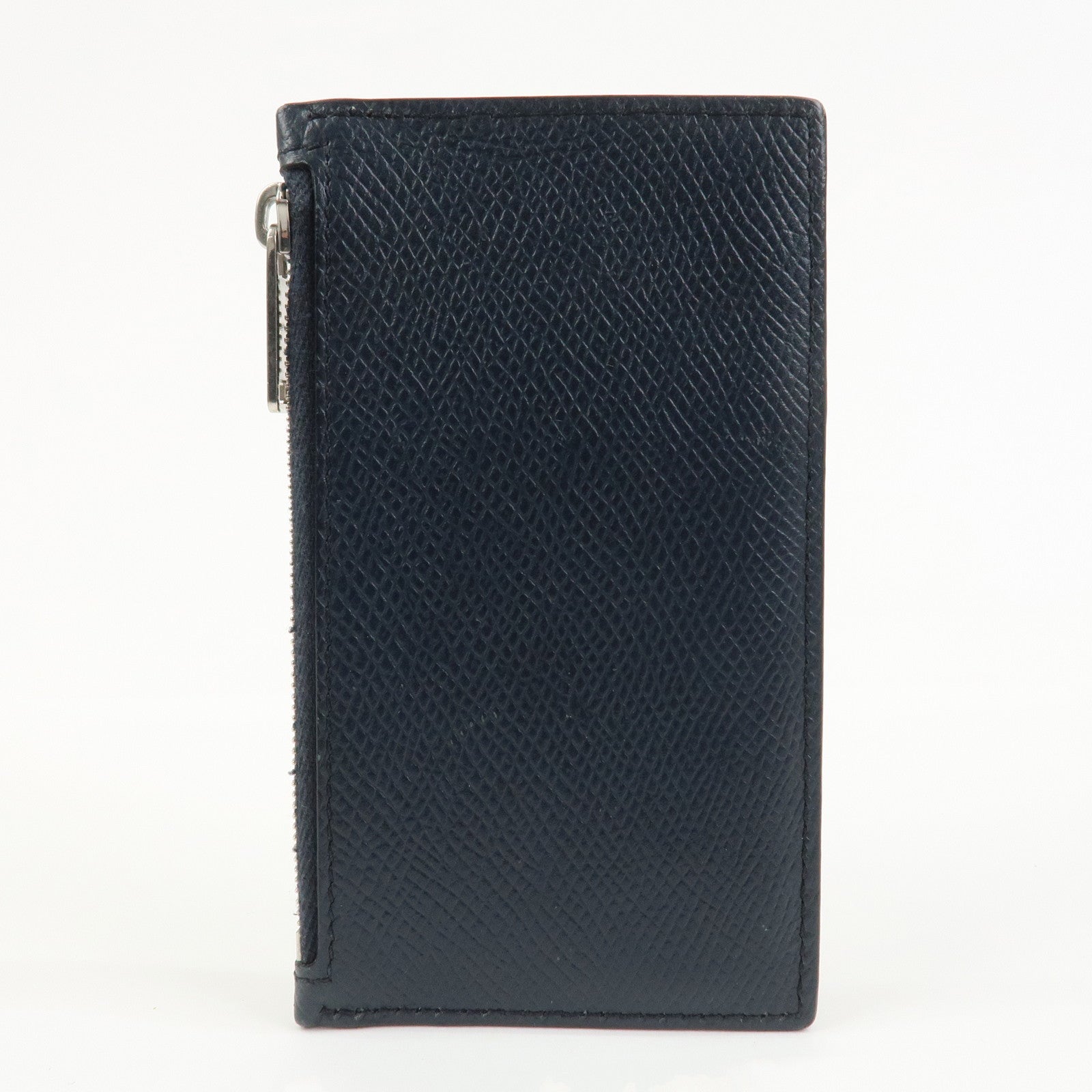 CELINE Logo Leather Card Case Card Holder FragmentﾂCase Dark Navy