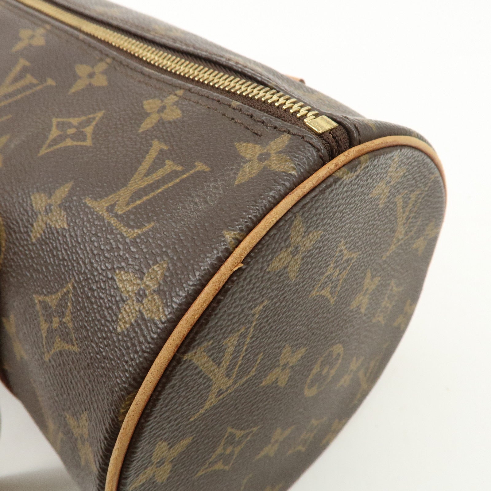 Louis Vuitton Monogram Papillon 30 Hand Bag New Style Brown M51385 Used