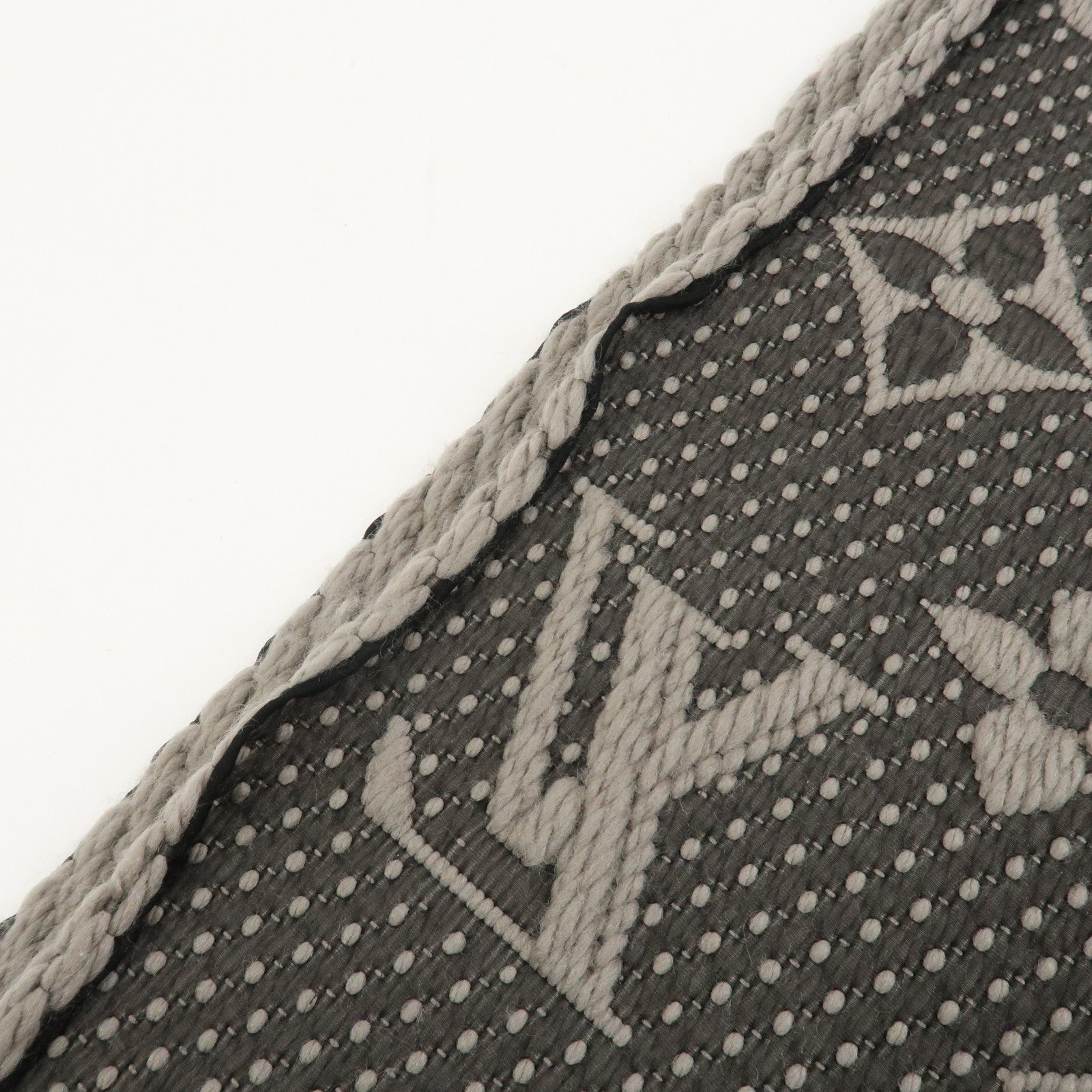 Louis Vuitton Echarpe Logomania Wool Silk Scarf Gray 413287