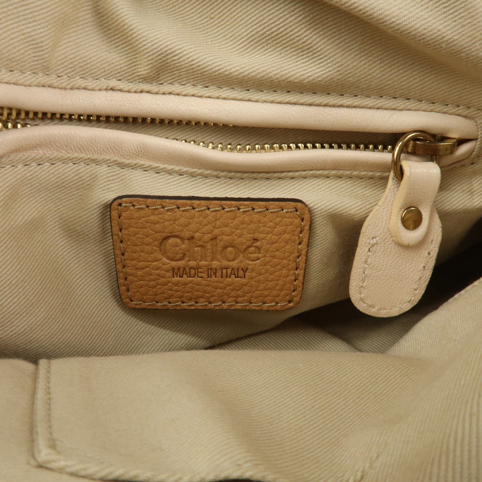 Chloe Paraty Leather 2Way Bag Shoulder Bag Hand Bag Brown