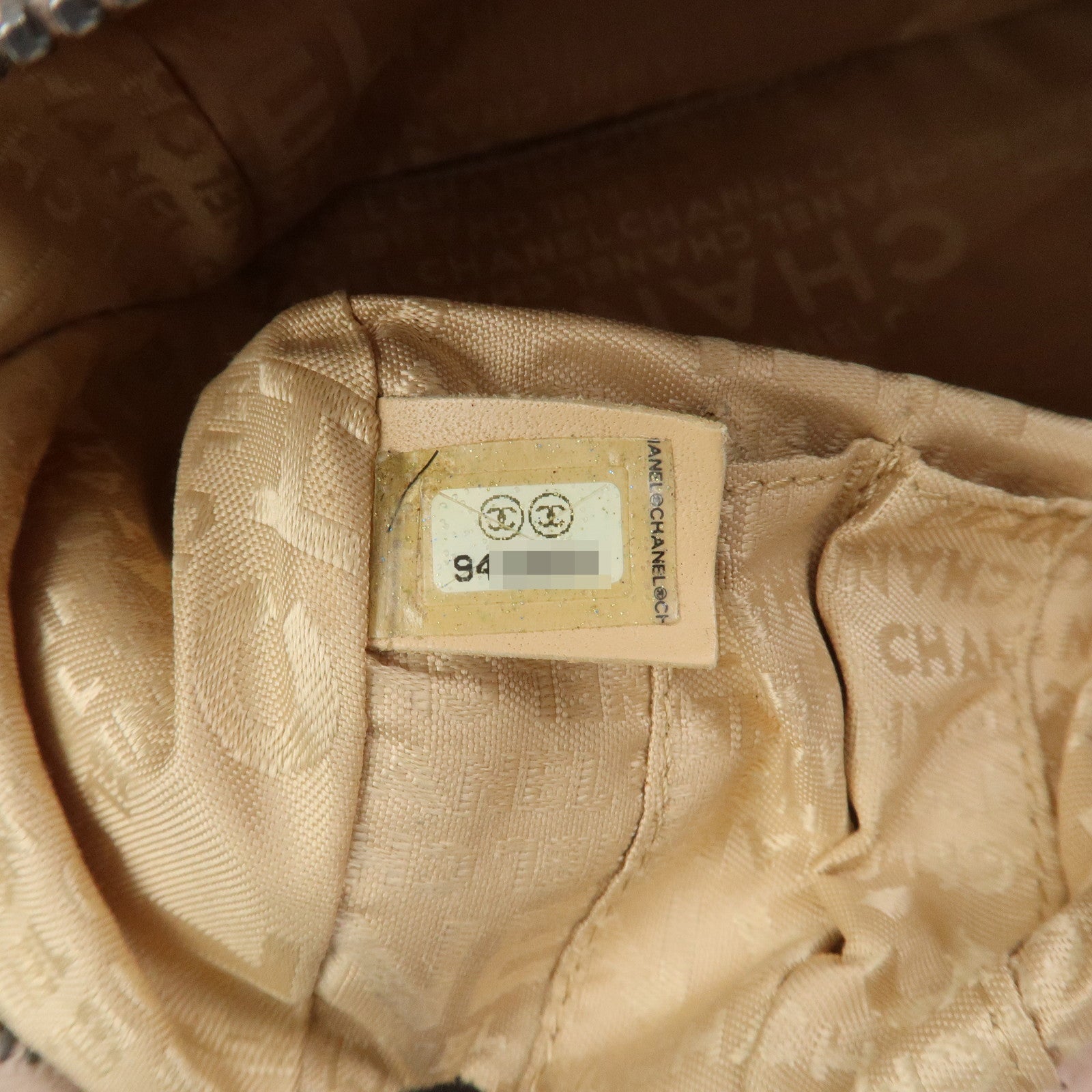 CHANEL Chocolate Bar COCO Mark Caviarskin Mini Boston Bag A26134