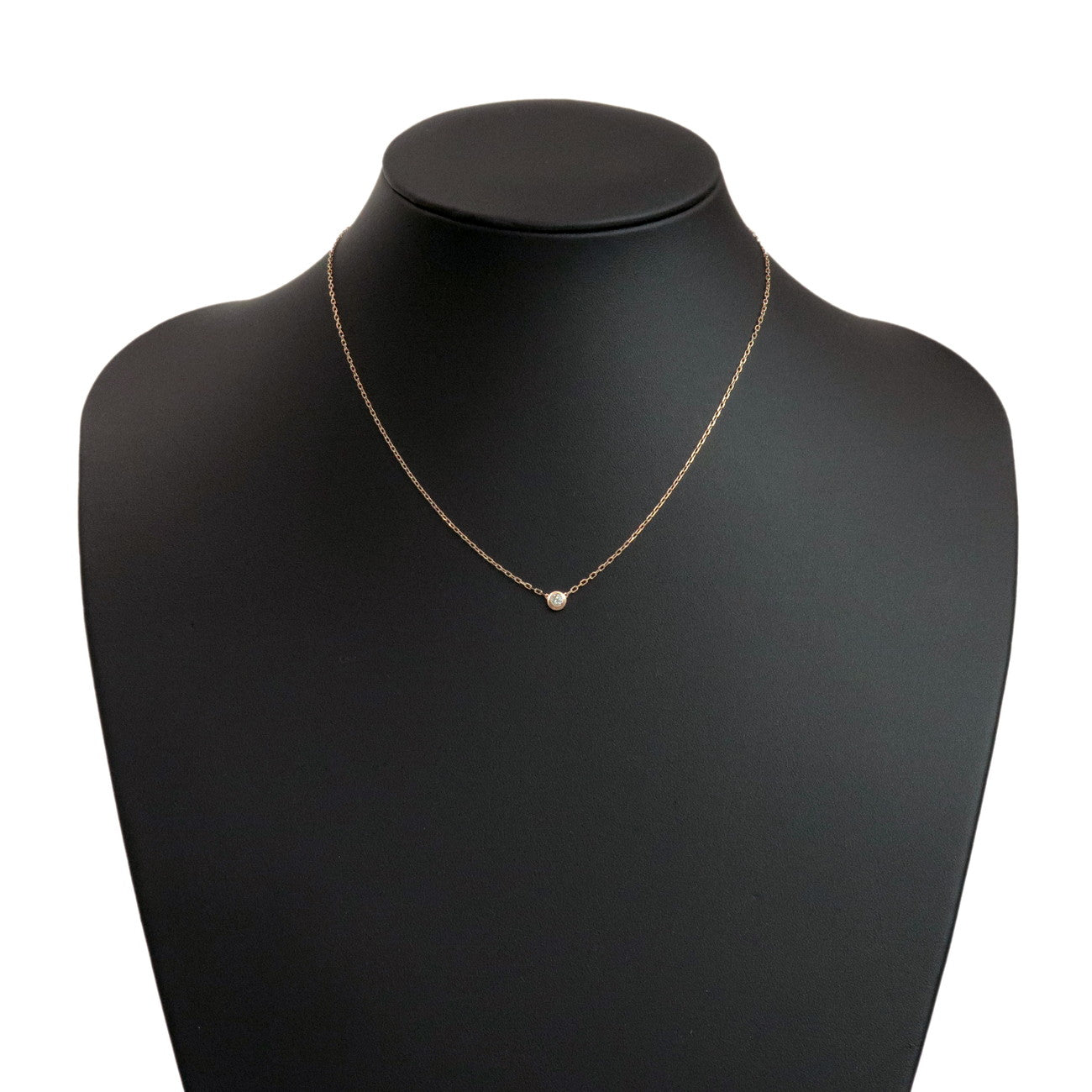 Cartier D'amour 1P Diamond Necklace SM K18 750PG Rose Gold