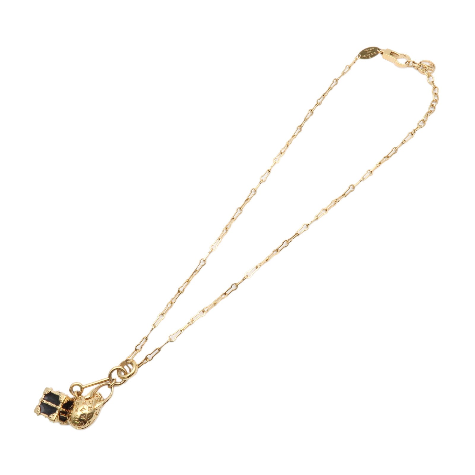 Louis Vuitton Monogram Mini Collier Chaine EggTrunk Necklace M68933