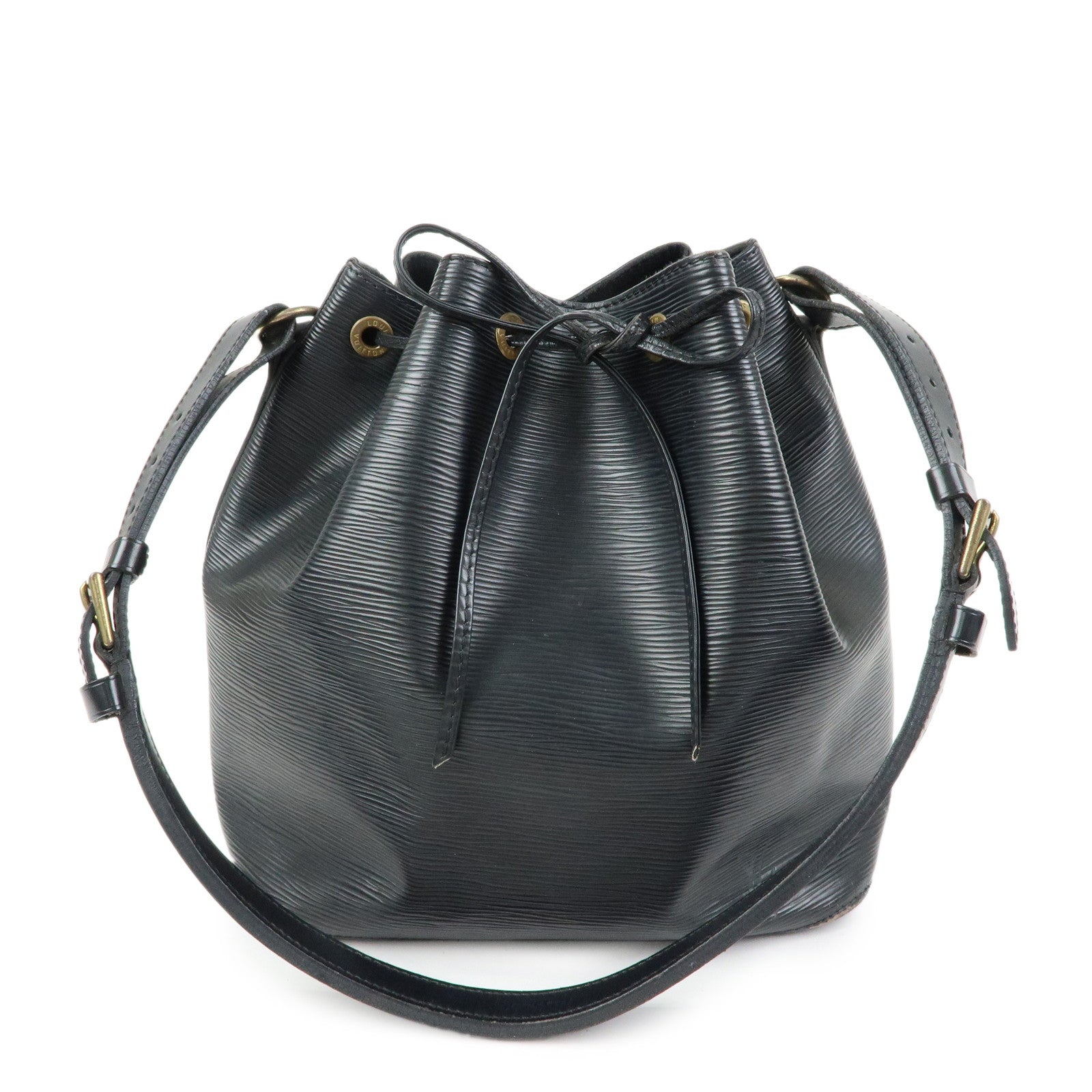 Louis Vuitton Epi Petit Noe Leather Shoulder Bag Noir Black M59012