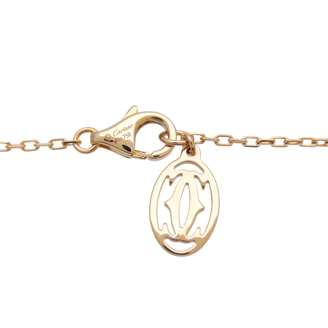 Cartier D'amour 1P Diamond Necklace SM K18 750YG Yellow Gold